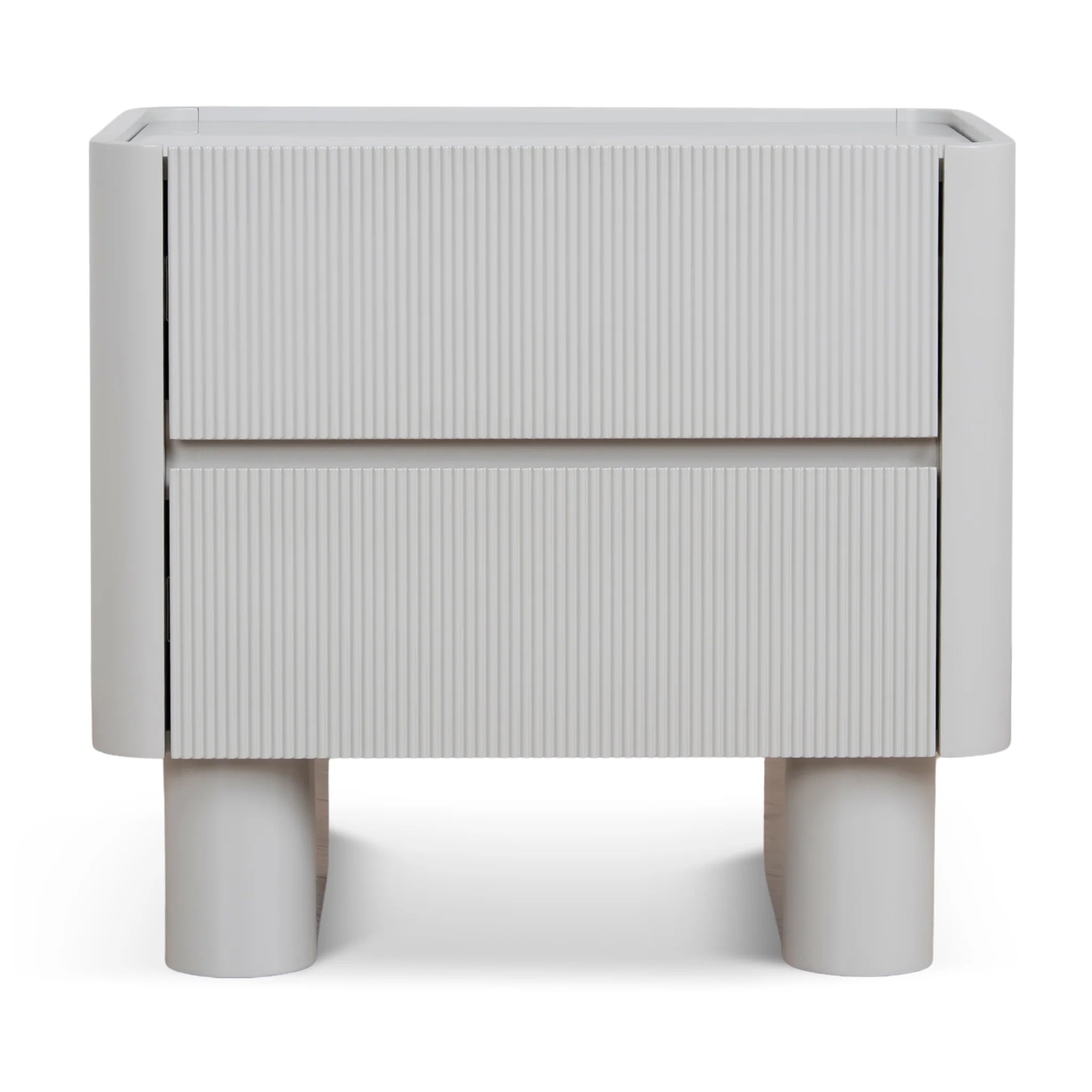 Showcasing Depavana Bedside Table - Warm Grey ST10960-IG Bedside Table by Calibre Furniturs