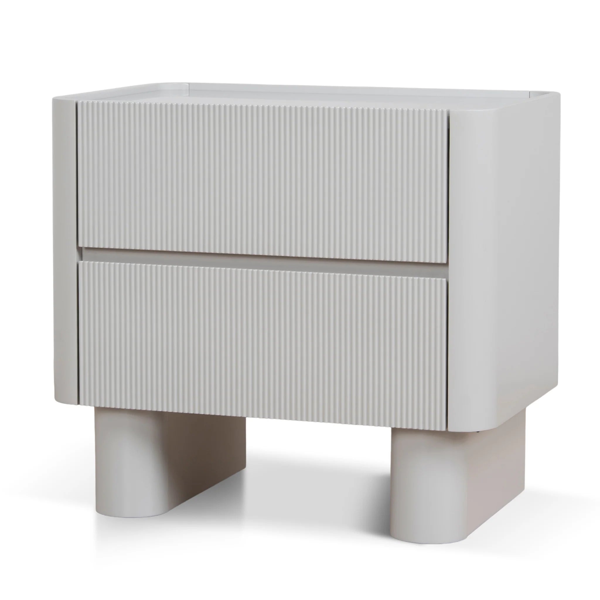 Showcasing Depavana Bedside Table - Warm Grey ST10960-IG Bedside Table by Calibre Furniturs