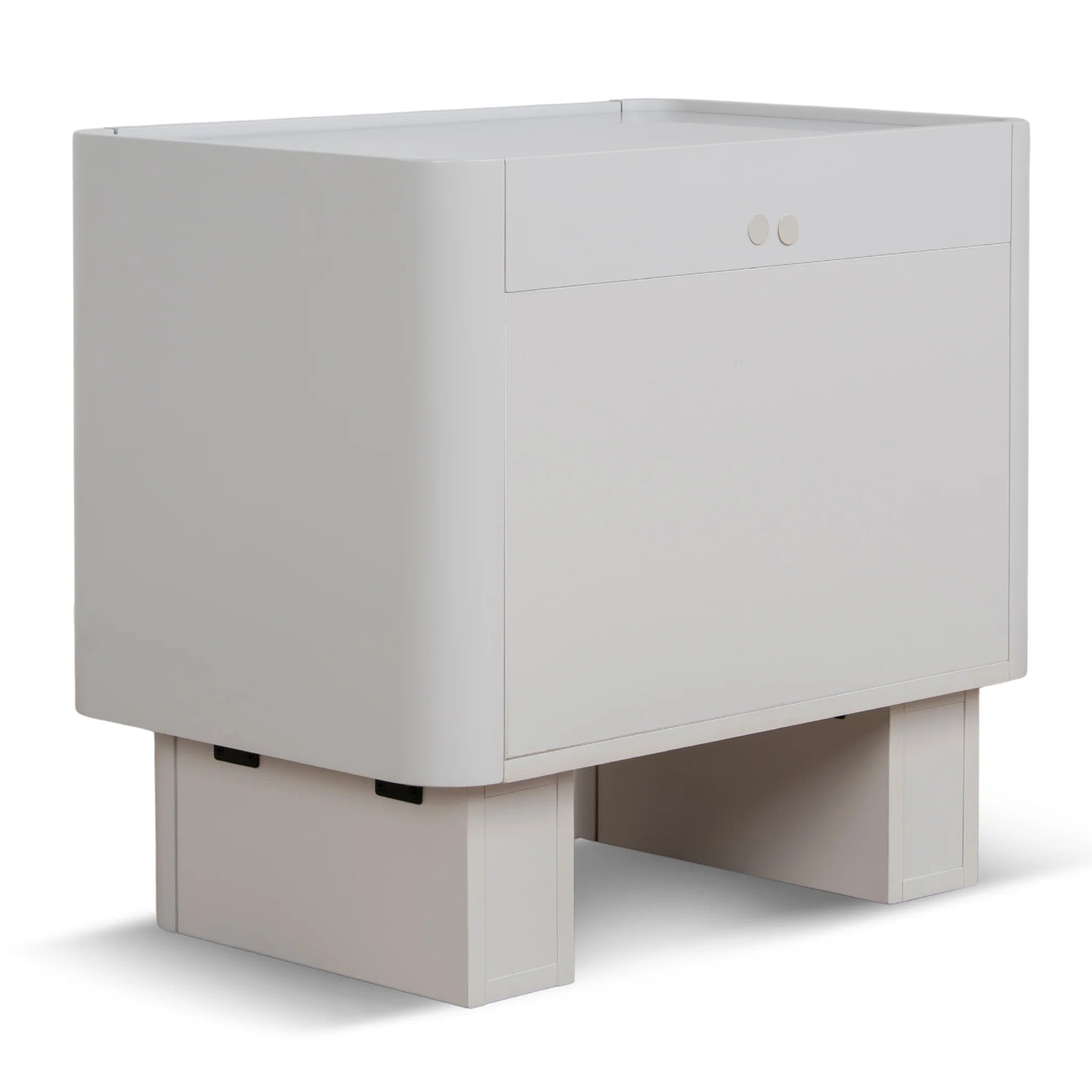 Depavana Bedside Table - Warm Grey
