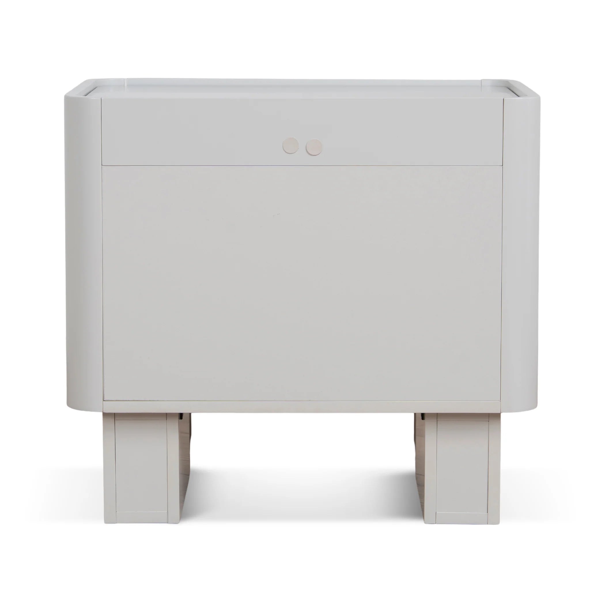 Depavana Bedside Table - Warm Grey