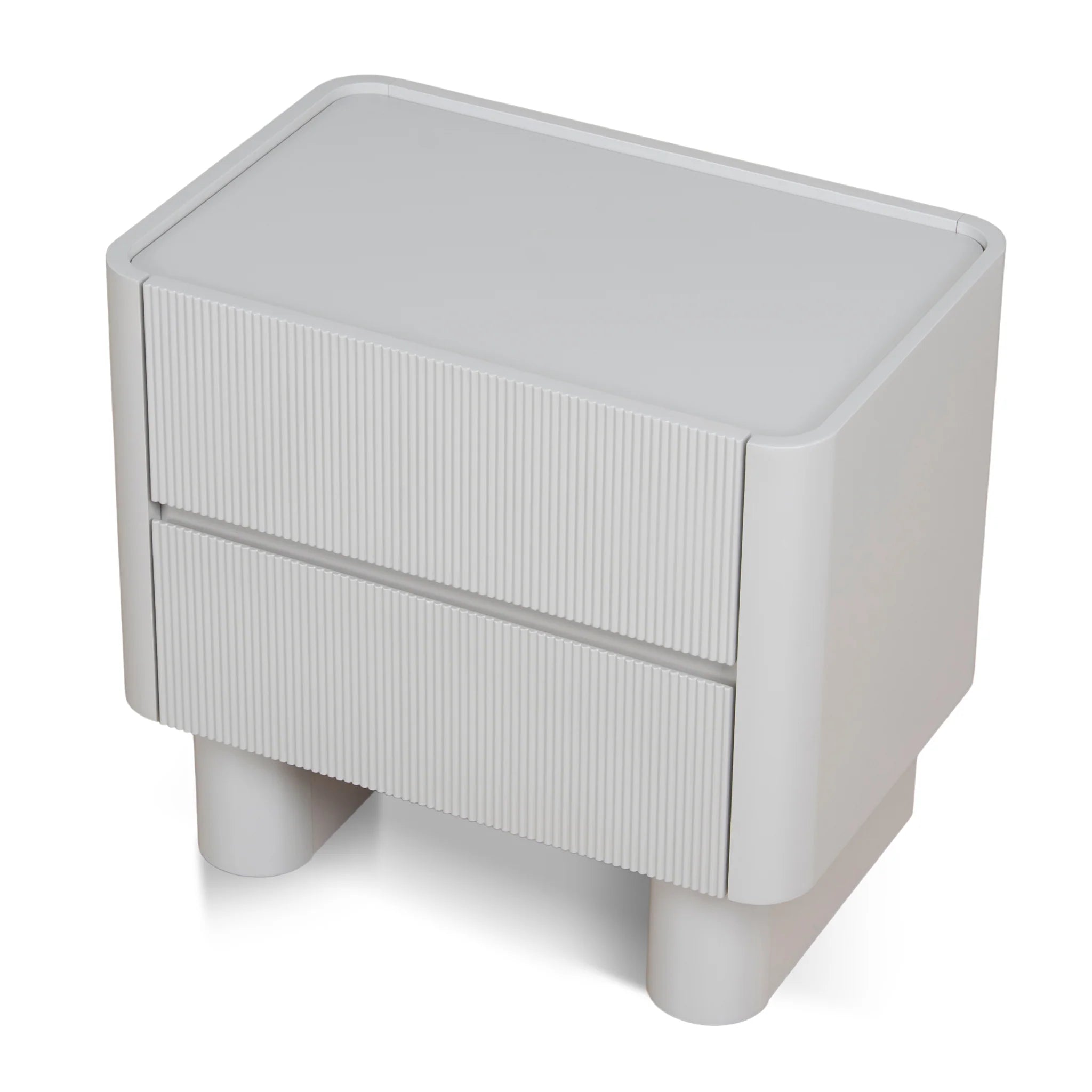 Depavana Bedside Table - Warm Grey