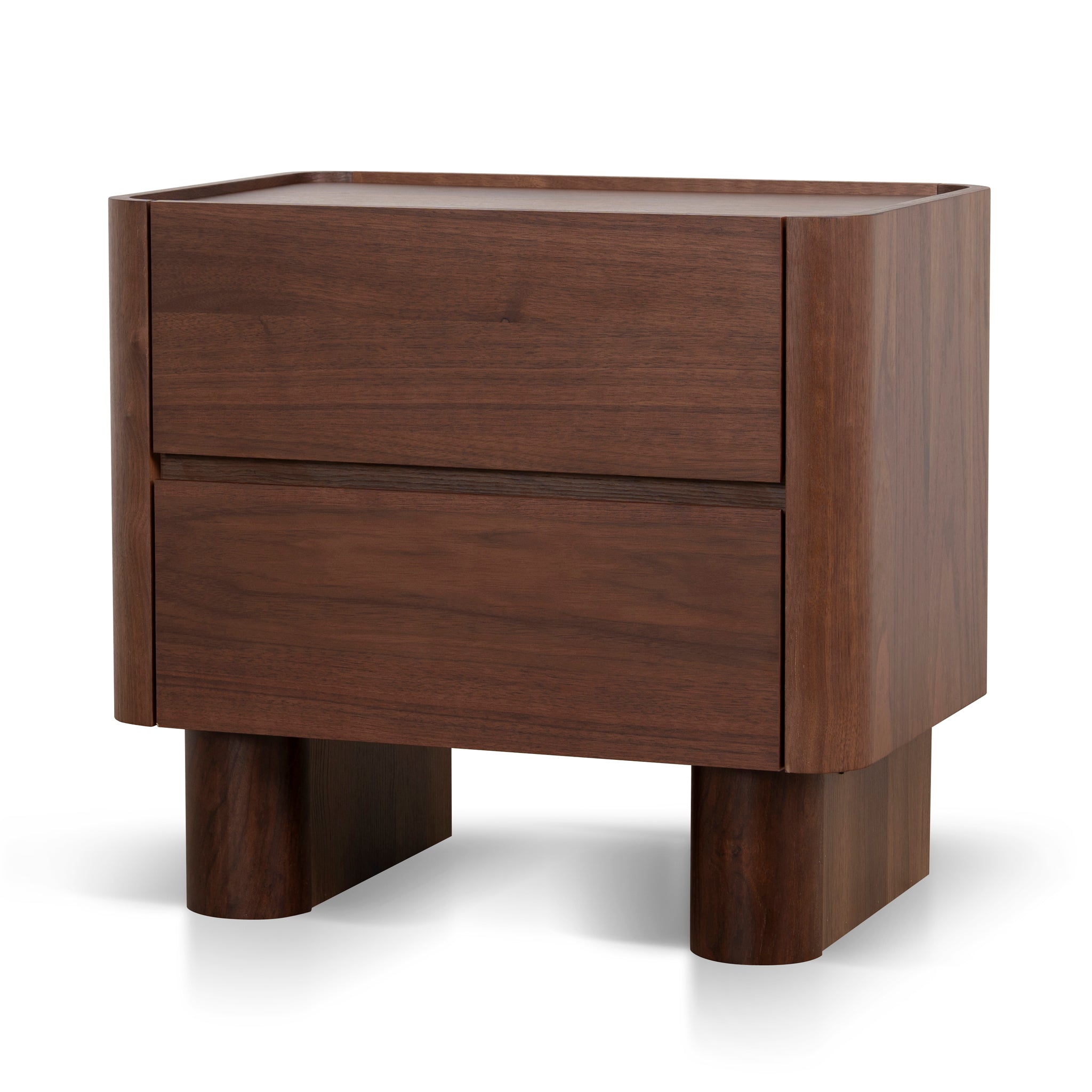 60cm Bedside Table - Walnut - Rilano