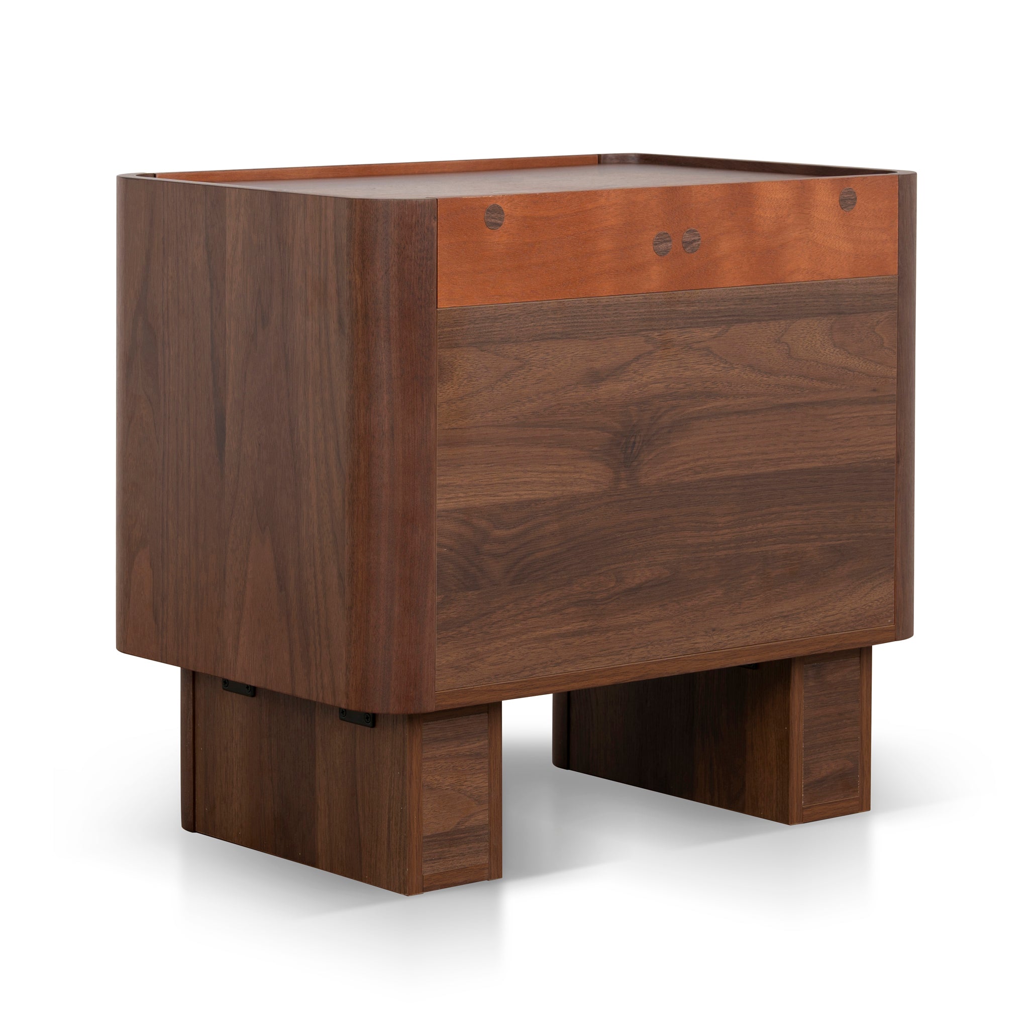CST10961-IG 60cm Bedside Table - Walnut