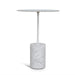 Showcasing Balimora 45cm Matte White Side Table - Carrara Marble ST10979-NY Side Table by Calibre Furniturs