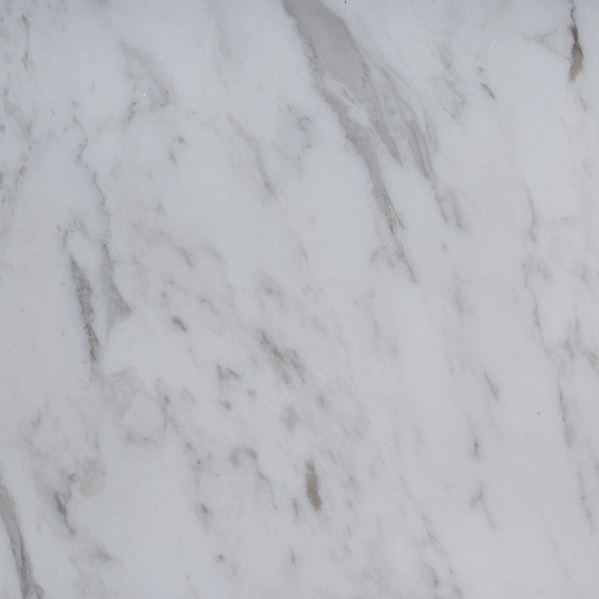 Balimora 45cm Matte White Side Table - Carrara Marble