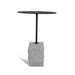 Showcasing Sacedora 45cm Matte Black Side Table - Faceted Granite Marble ST10980-NY Side Table by Calibre Furniturs