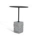 Showcasing Sacedora 45cm Matte Black Side Table - Faceted Granite Marble ST10980-NY Side Table by Calibre Furniturs
