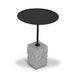 Showcasing Sacedora 45cm Matte Black Side Table - Faceted Granite Marble ST10980-NY Side Table by Calibre Furniturs