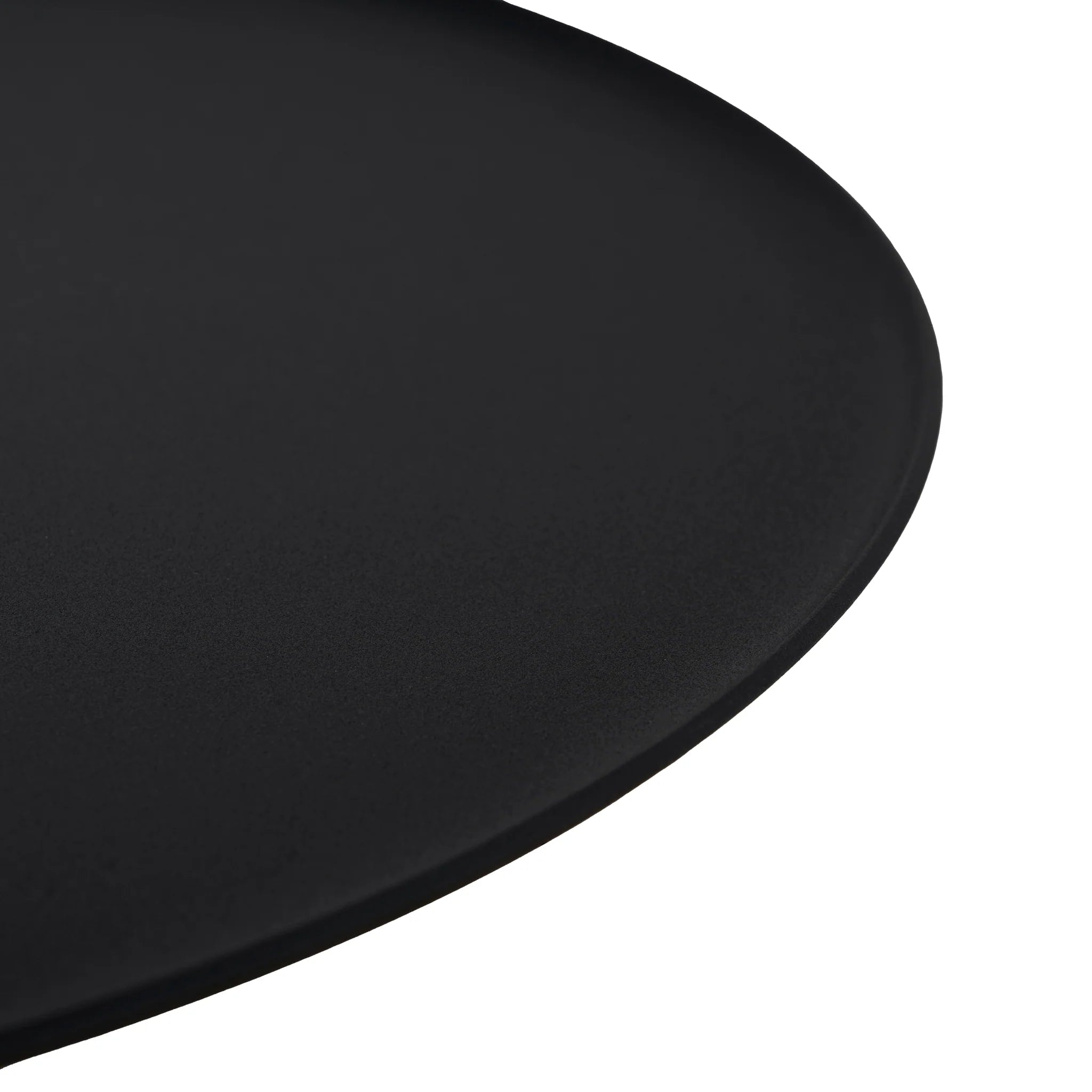 Sacedora 45cm Matte Black Side Table - Faceted Granite Marble