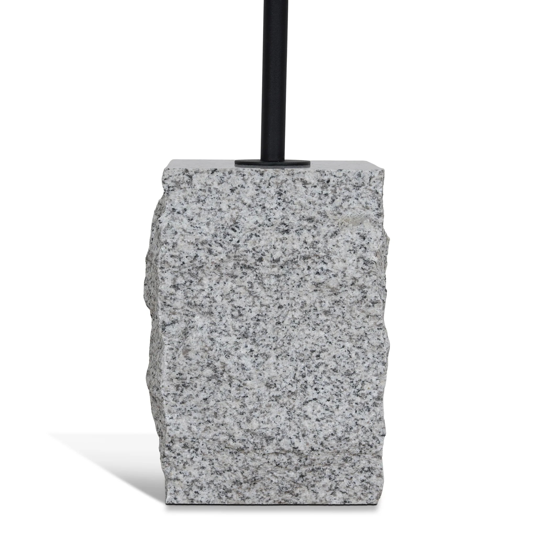Sacedora 45cm Matte Black Side Table - Faceted Granite Marble