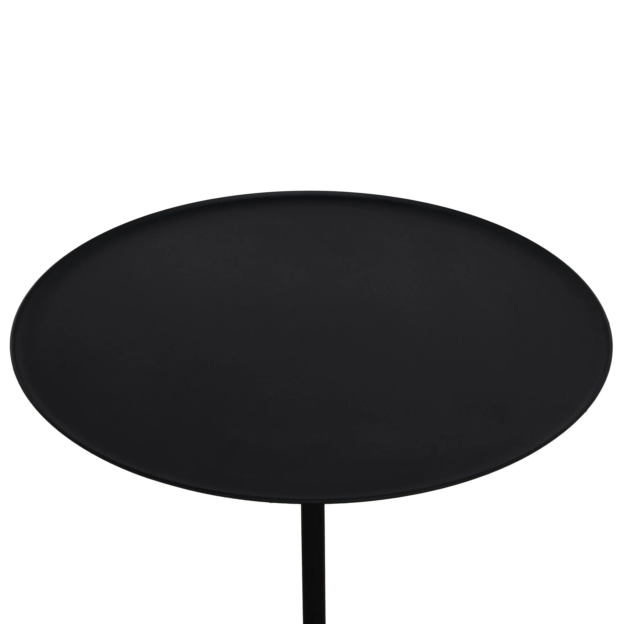 Vimosora 45cm Matte Black Side Table - Rosso Levanto Marble