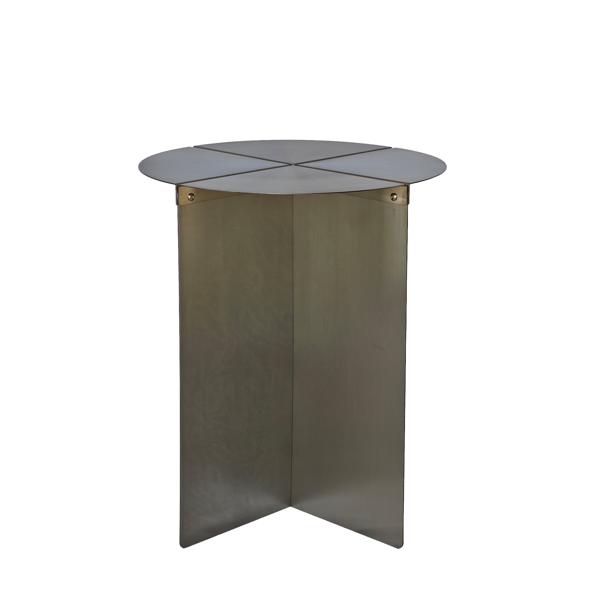 CST12065-BC 38cm Round Side Table - Stainless Steel