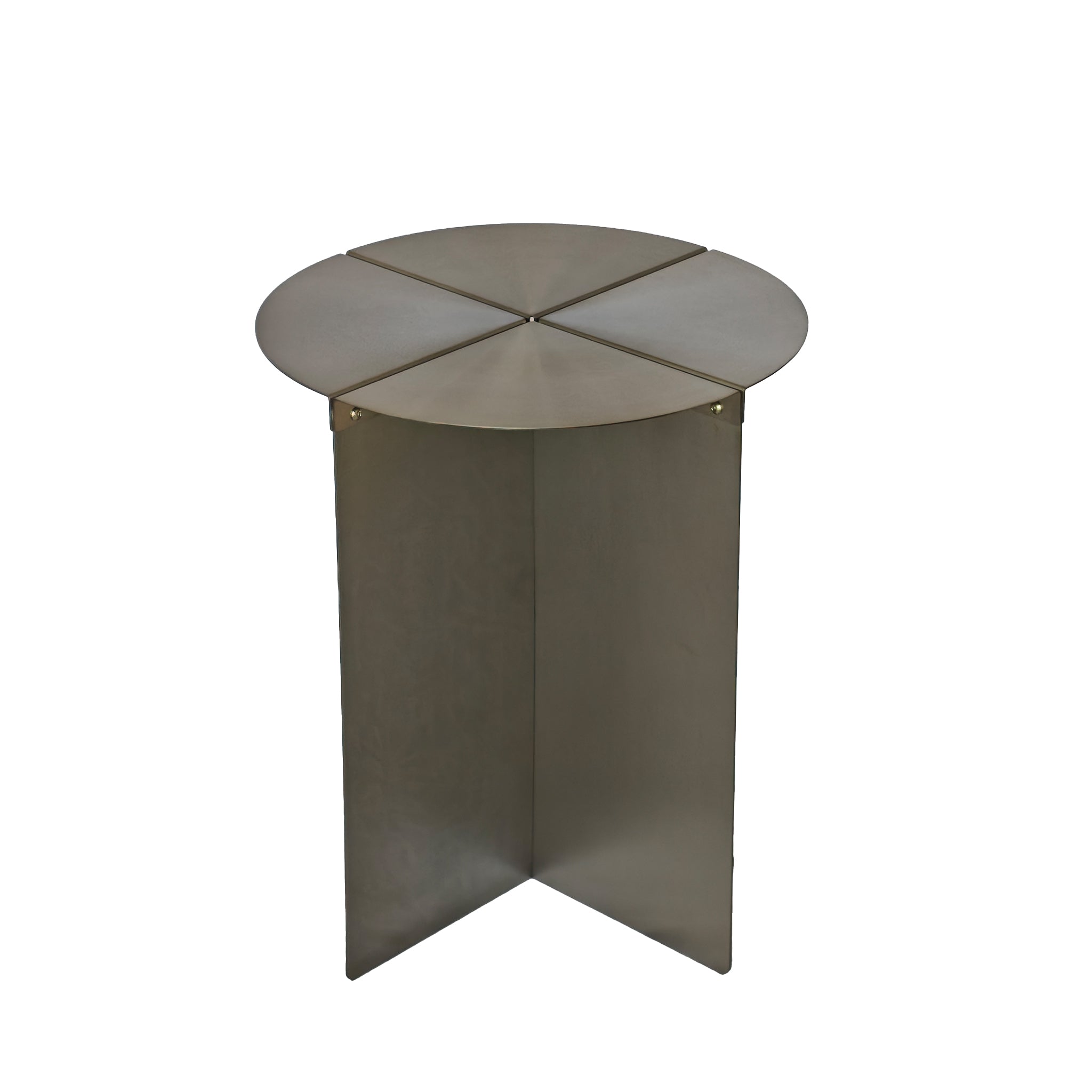 CST12065-BC 38cm Round Side Table - Stainless Steel