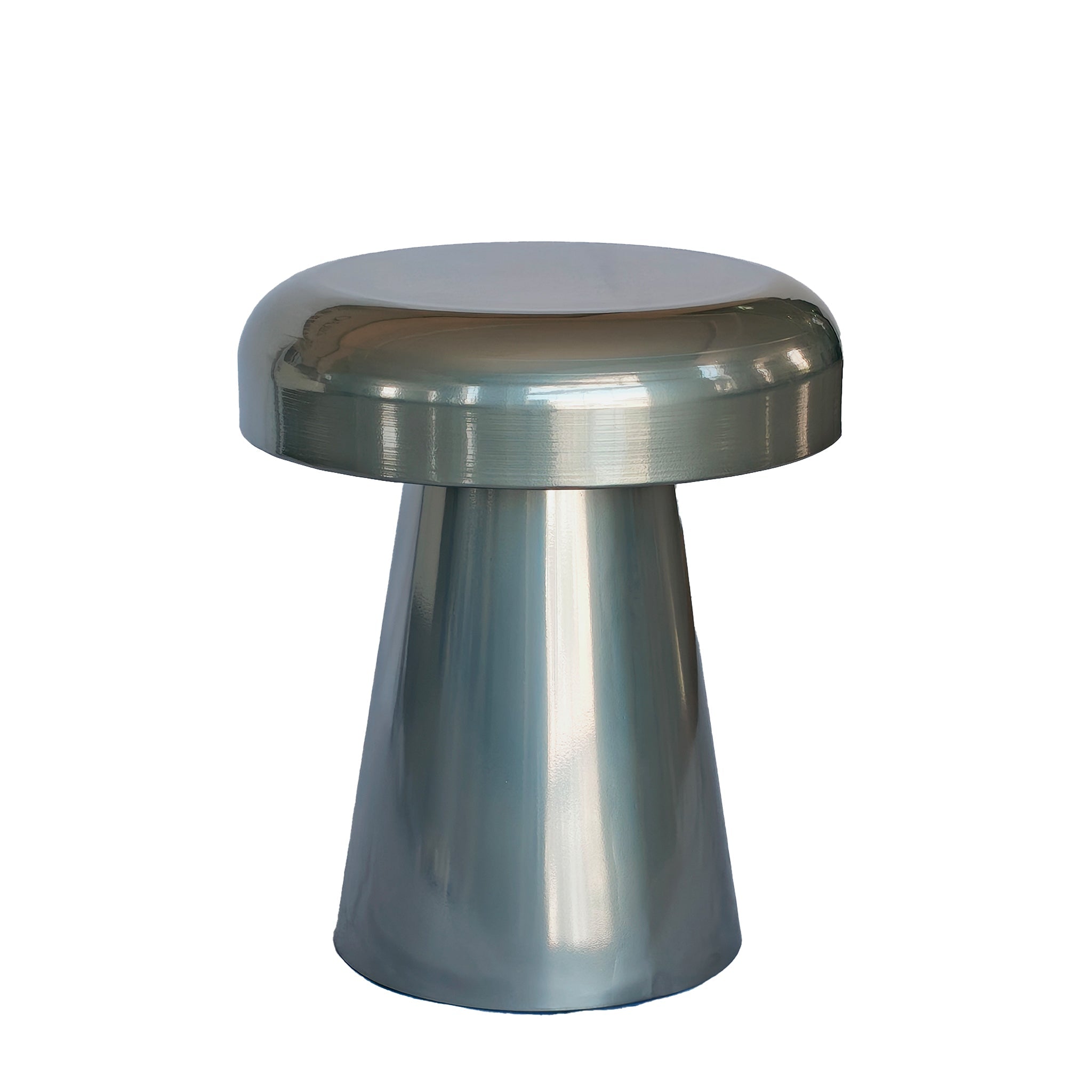 40cm Round Side Table - Powder Silver - Zavro