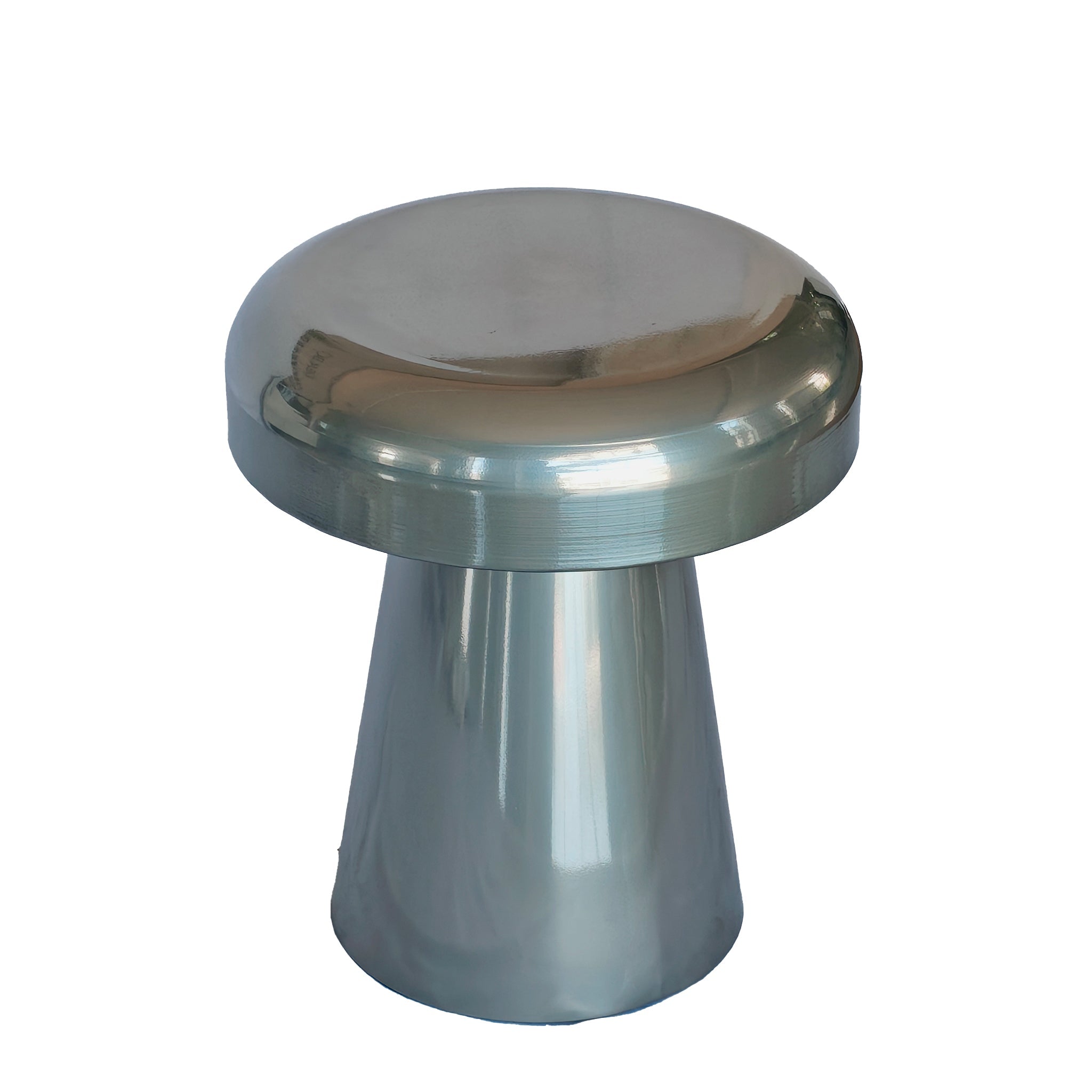 40cm Round Side Table - Powder Silver - Zavro