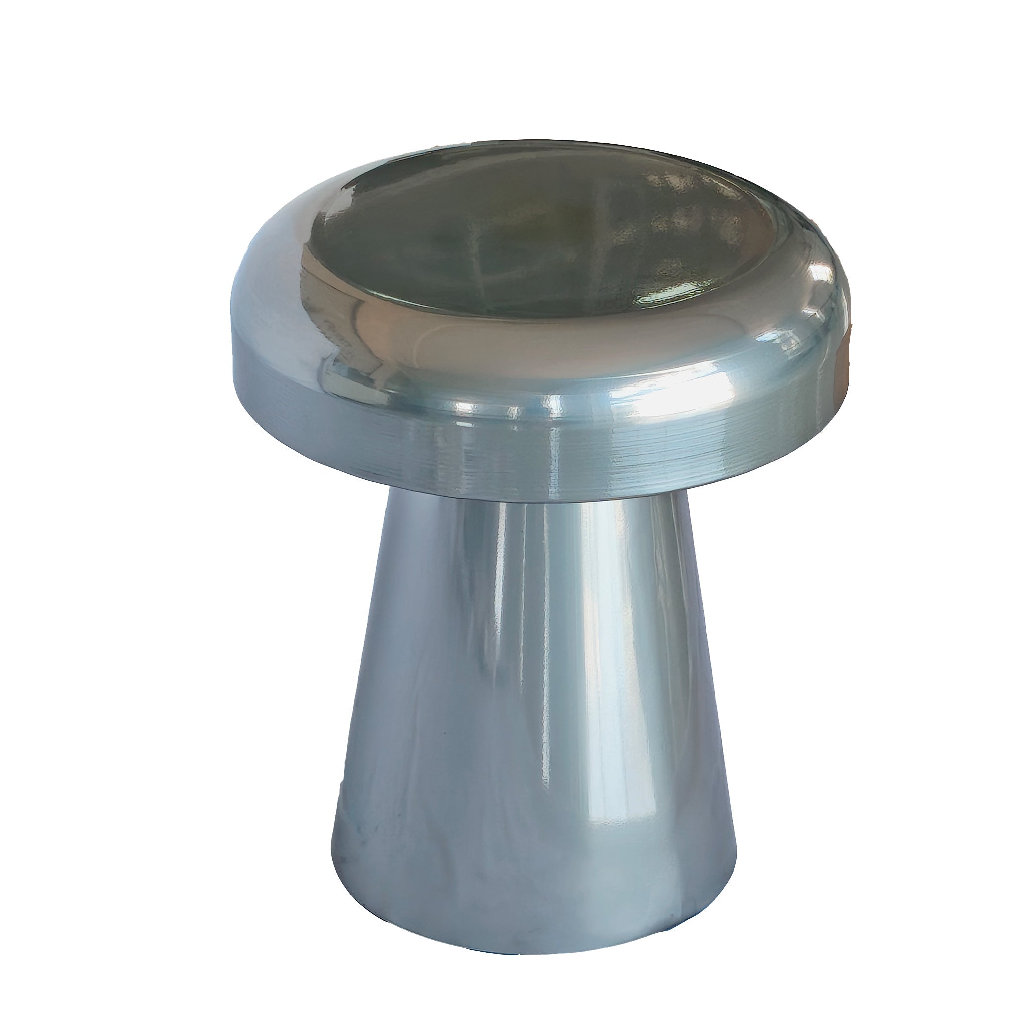 40cm Round Side Table - Powder Silver - Zavro