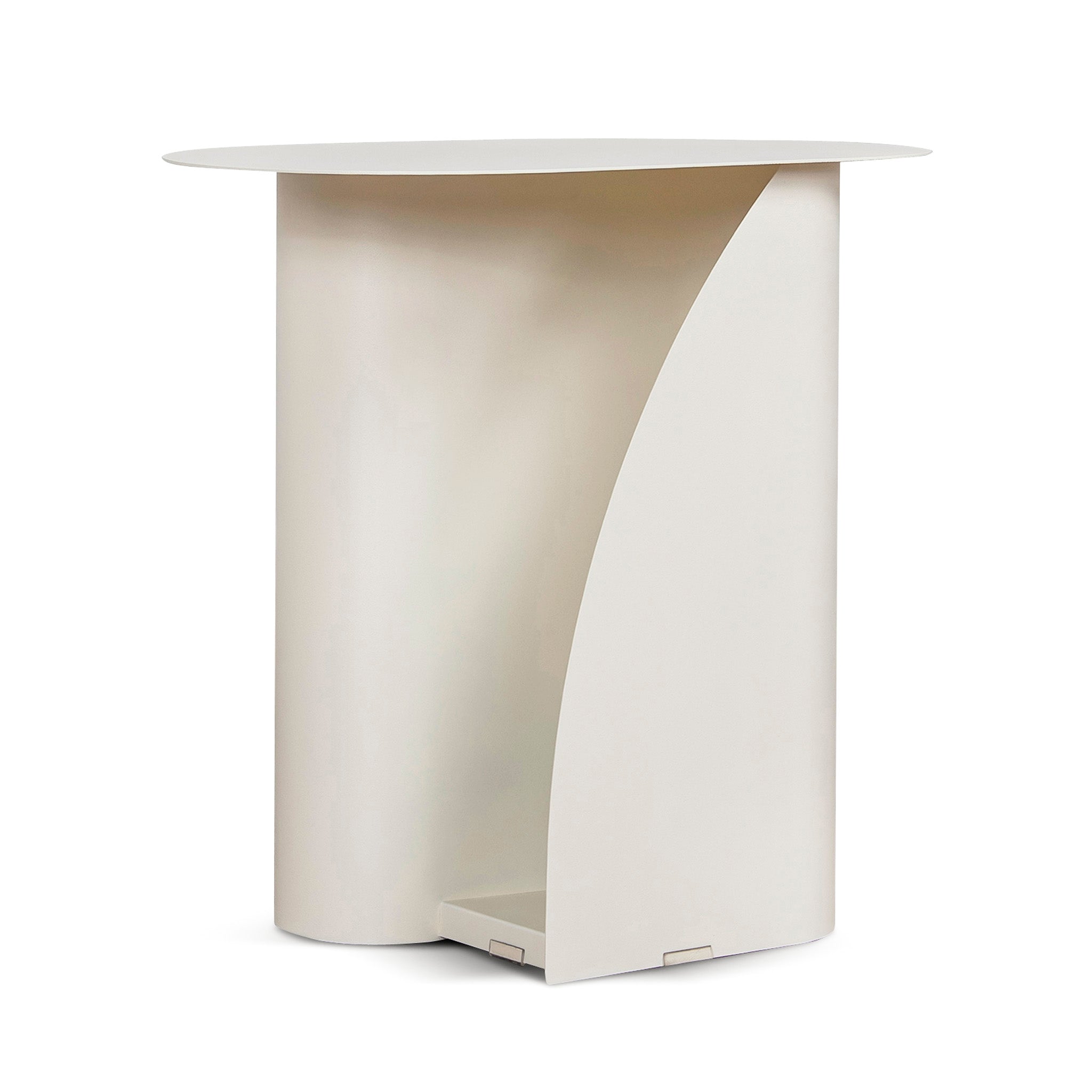 50cm Side Table - Ivory White