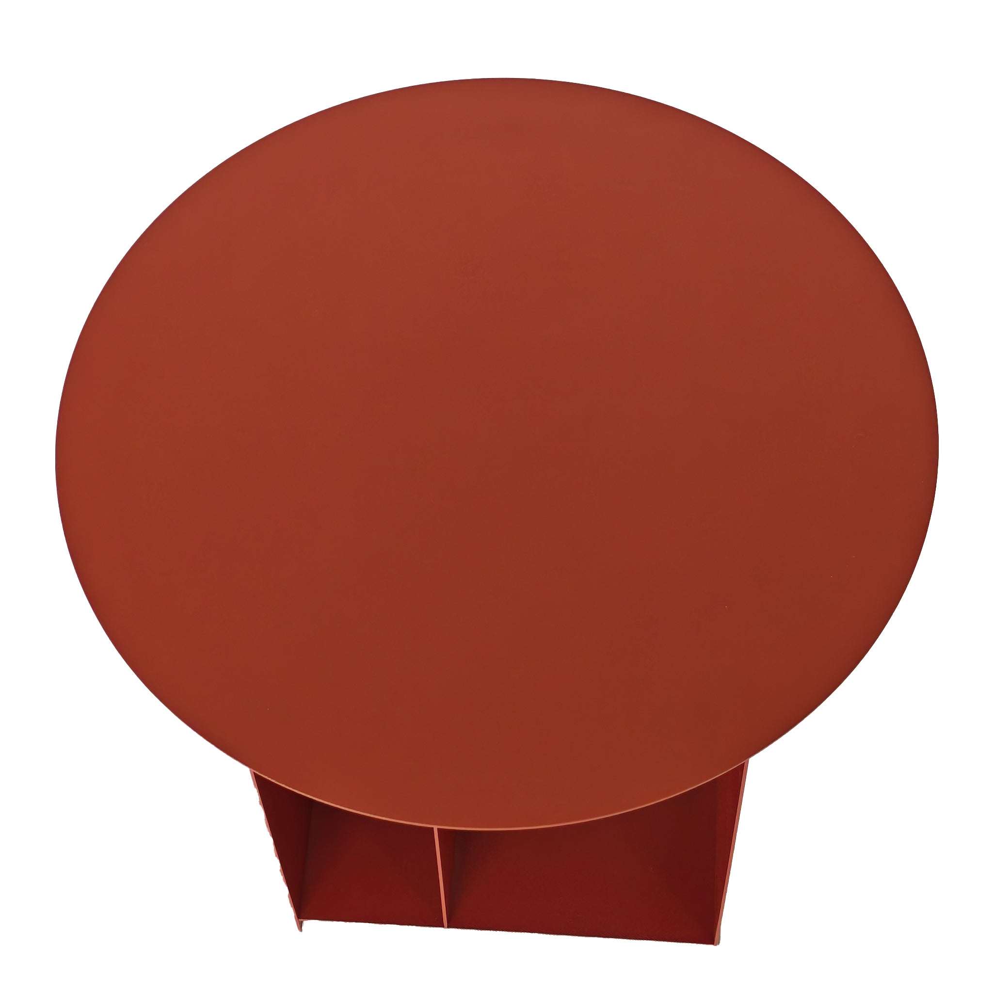 CST12072-BC 38cm Round Side Table - Burgandy Red