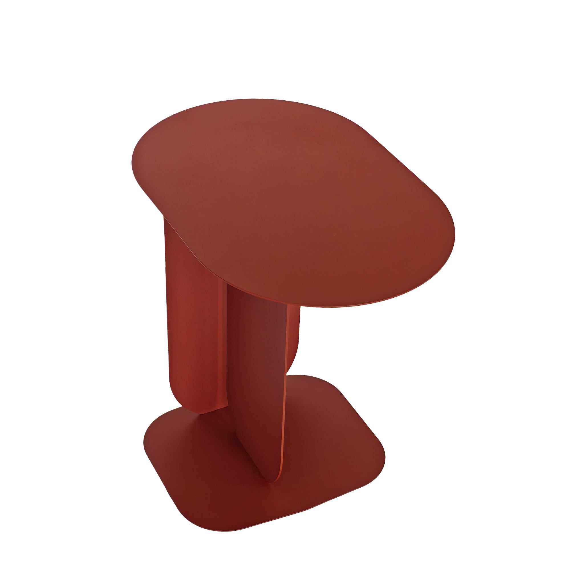 45cm Side Table - Burgundy Red