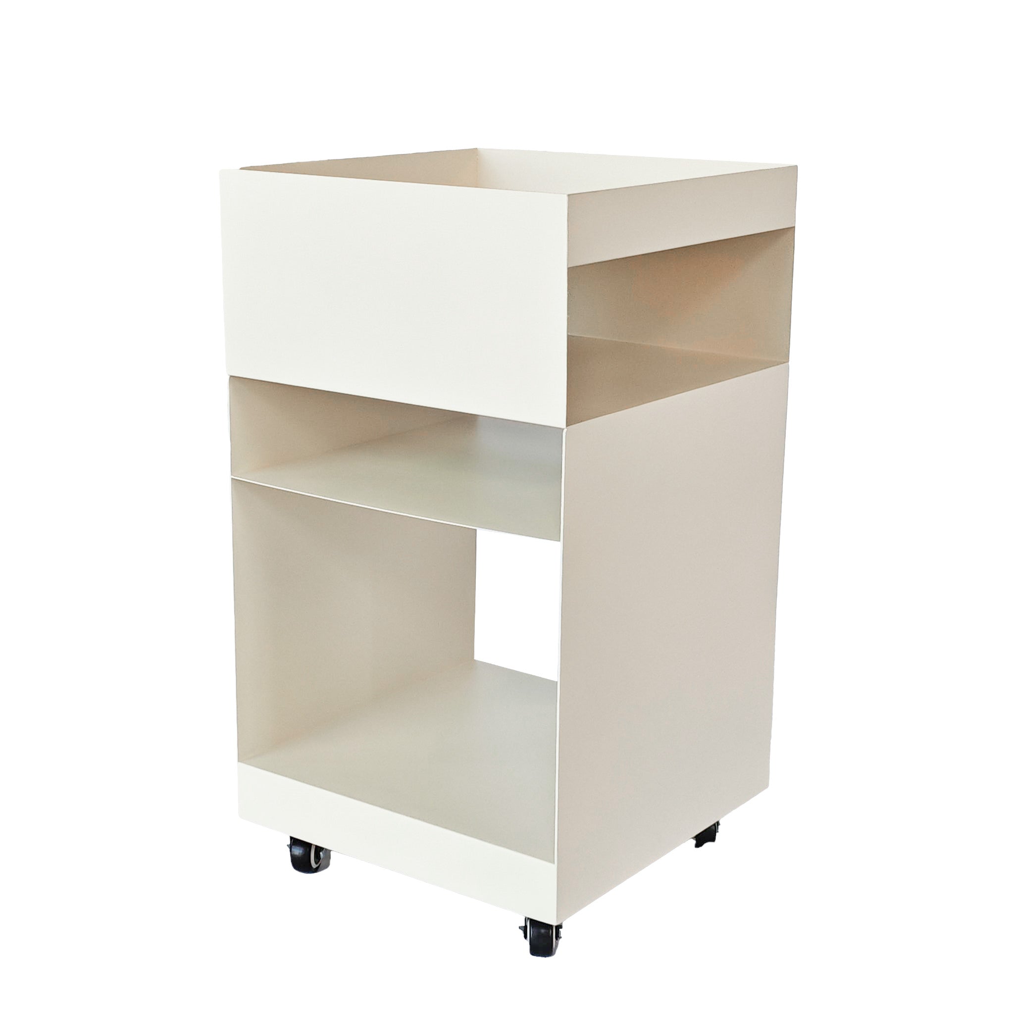 35cm Square Side Table - Ivory White