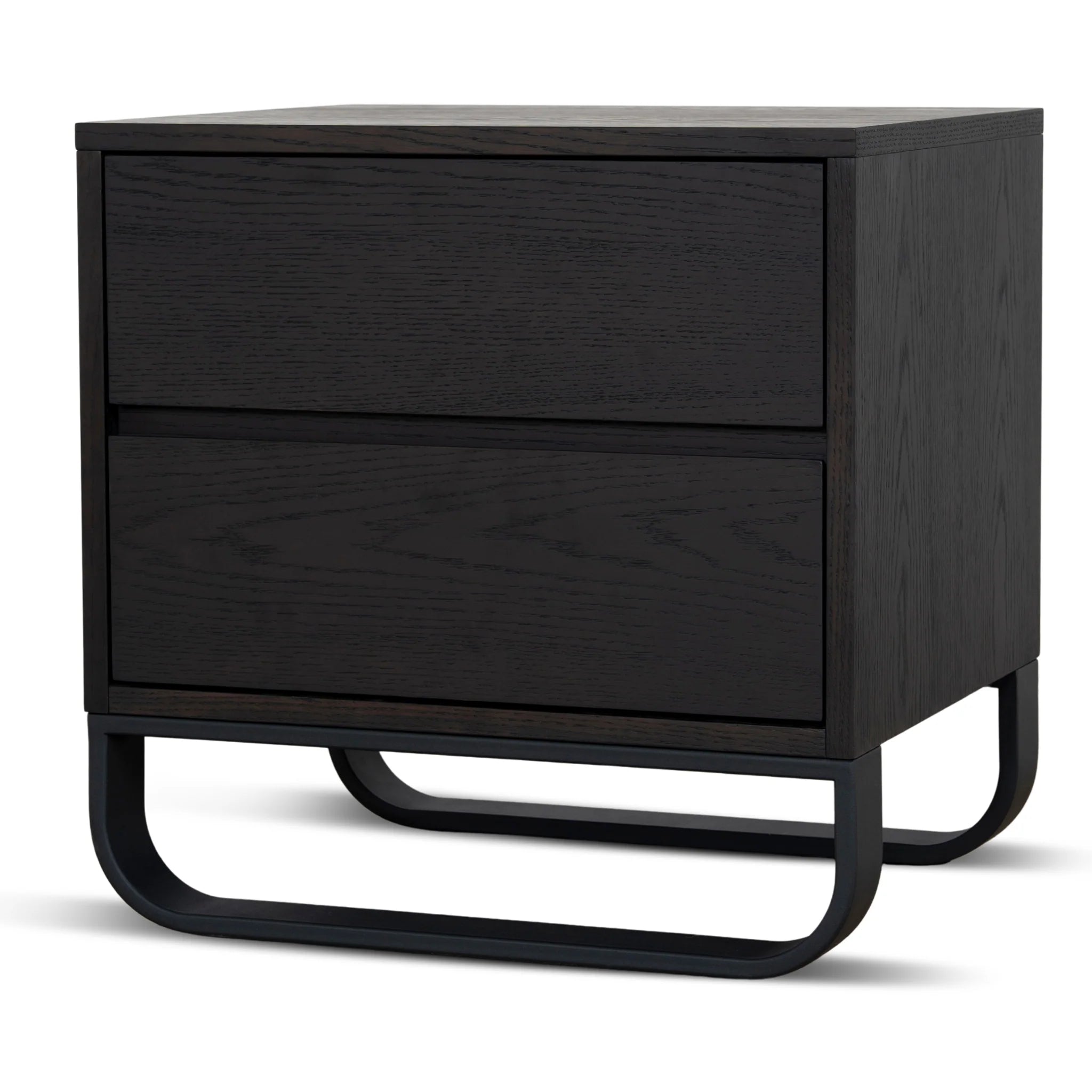 Showcasing Vimirina 55cm Bedside Table - Dark Walnut ST12098-BB Bedside Table by Calibre Furniturs