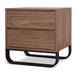 55cm Bedside Table - Walnut