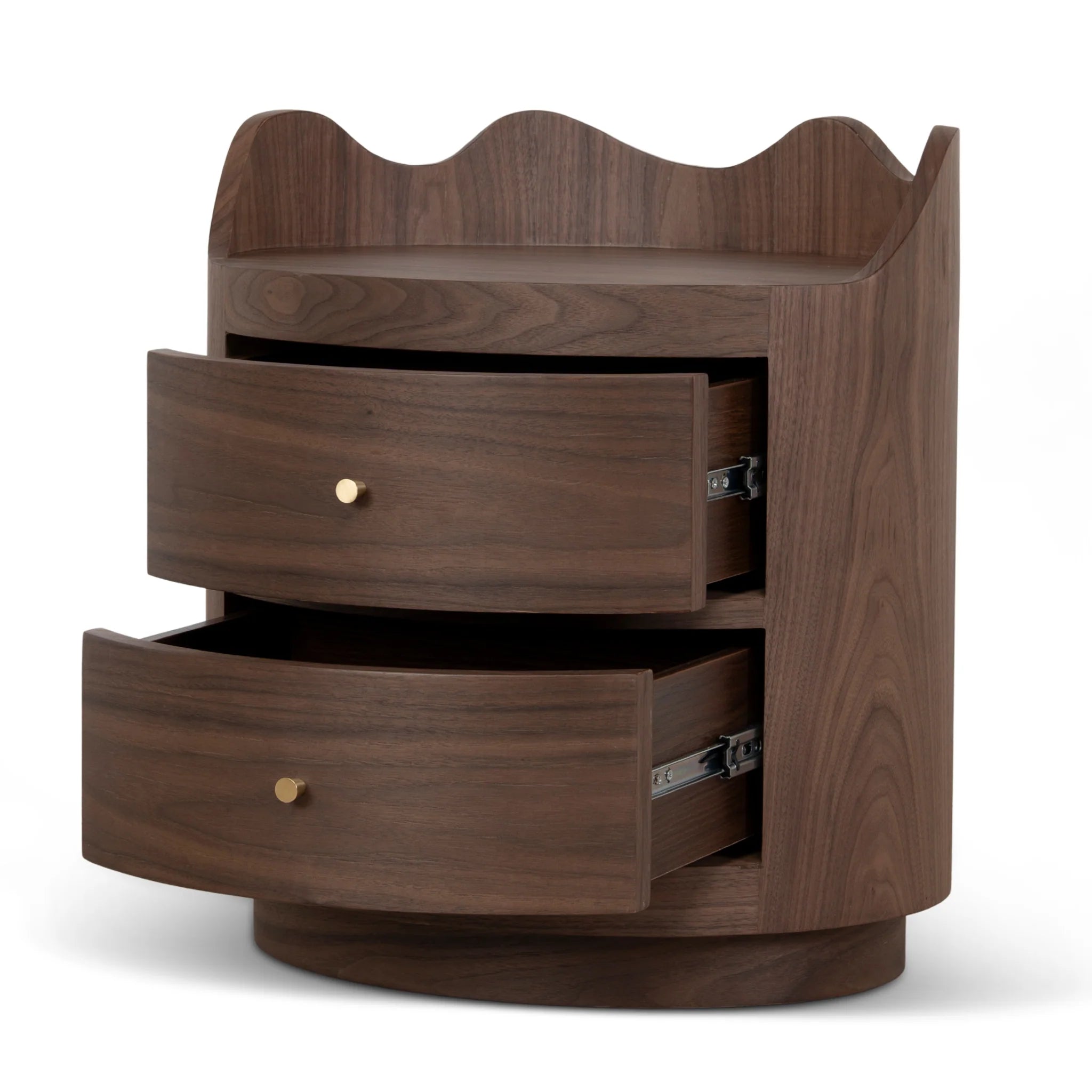 Showcasing Movera 51cm Bedside Table - Walnut ST12143-DW Bedside Table by Calibre Furniturs