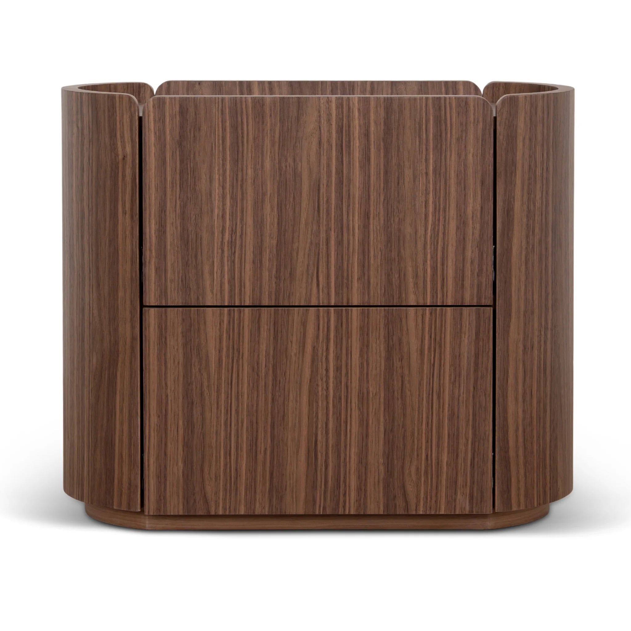 Showcasing Bacera 60cm Bedside Table - Walnut ST12276-CN Bedside Table by Calibre Furniturs