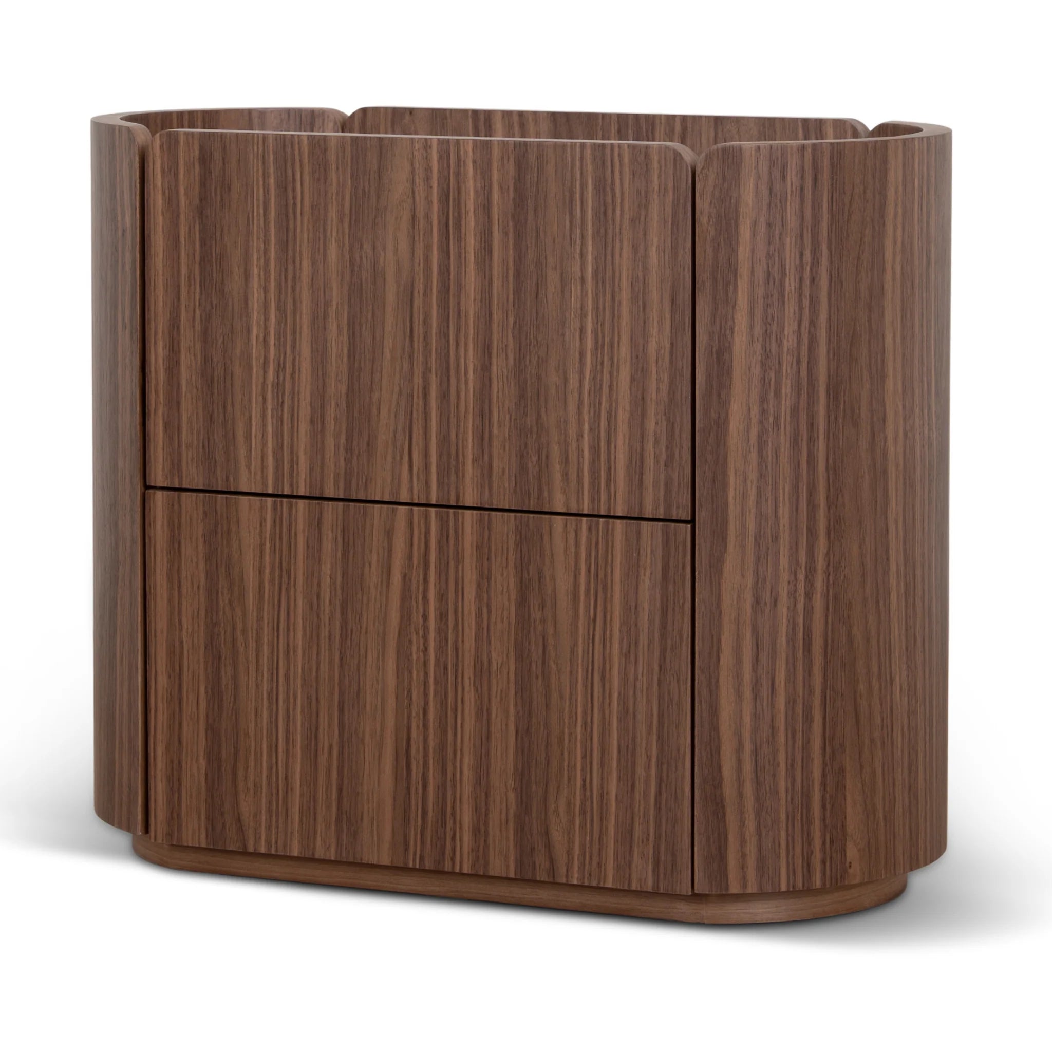 Showcasing Bacera 60cm Bedside Table - Walnut ST12276-CN Bedside Table by Calibre Furniturs