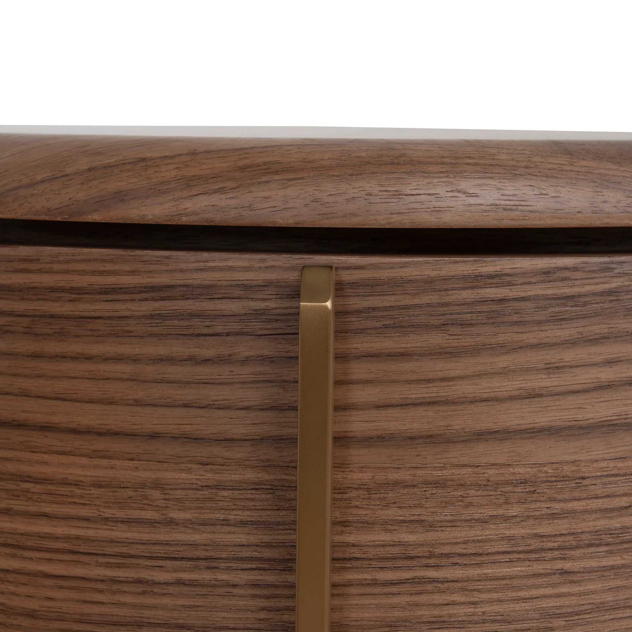 Pilosora 46cm Round Bedside Table - Walnut