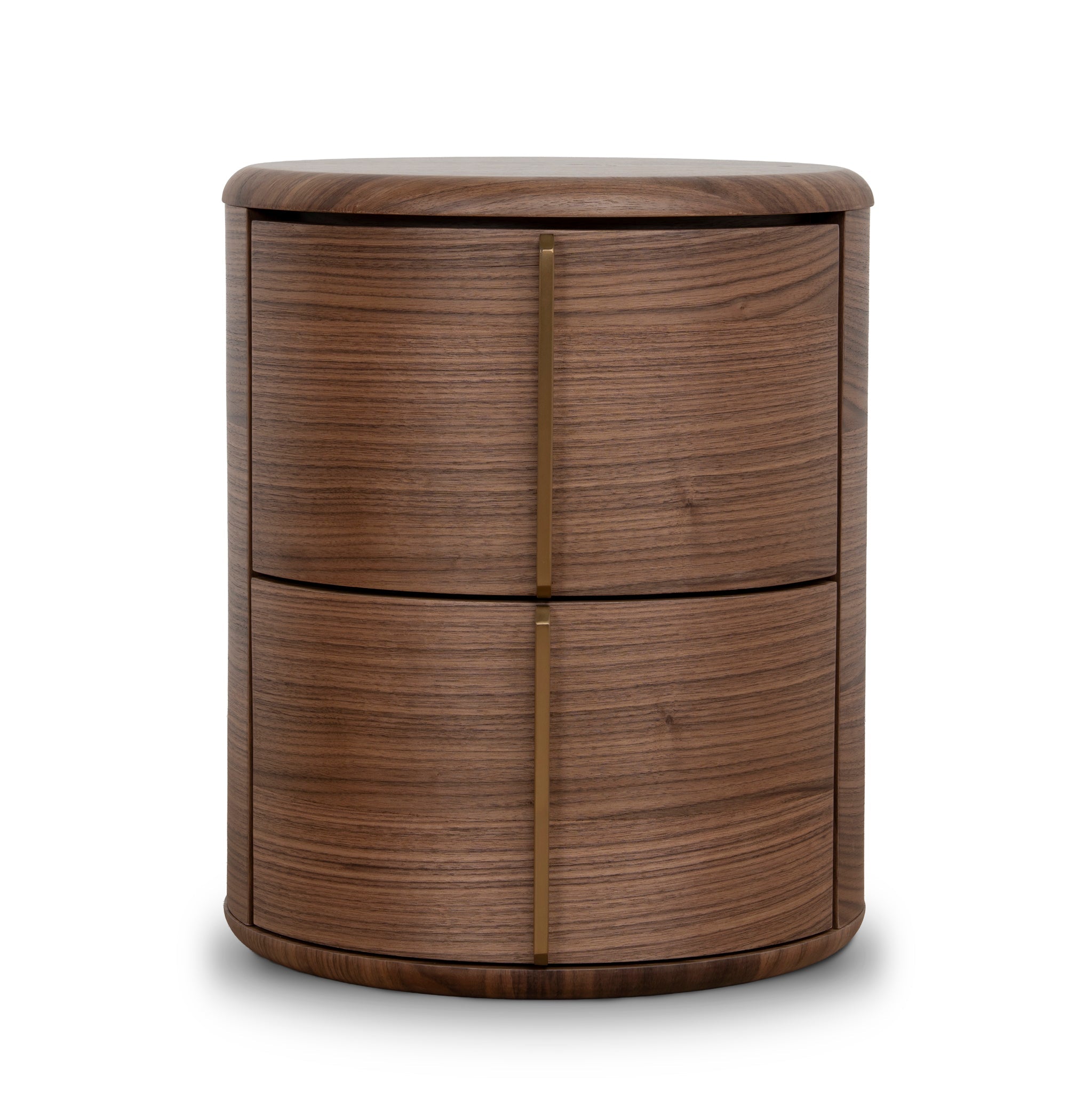 CST12279-CN 46cm Round Bedside Table - Walnut