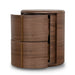 Showcasing Pilosora 46cm Round Bedside Table - Walnut ST12279-CN Bedside Table by Calibre Furniturs