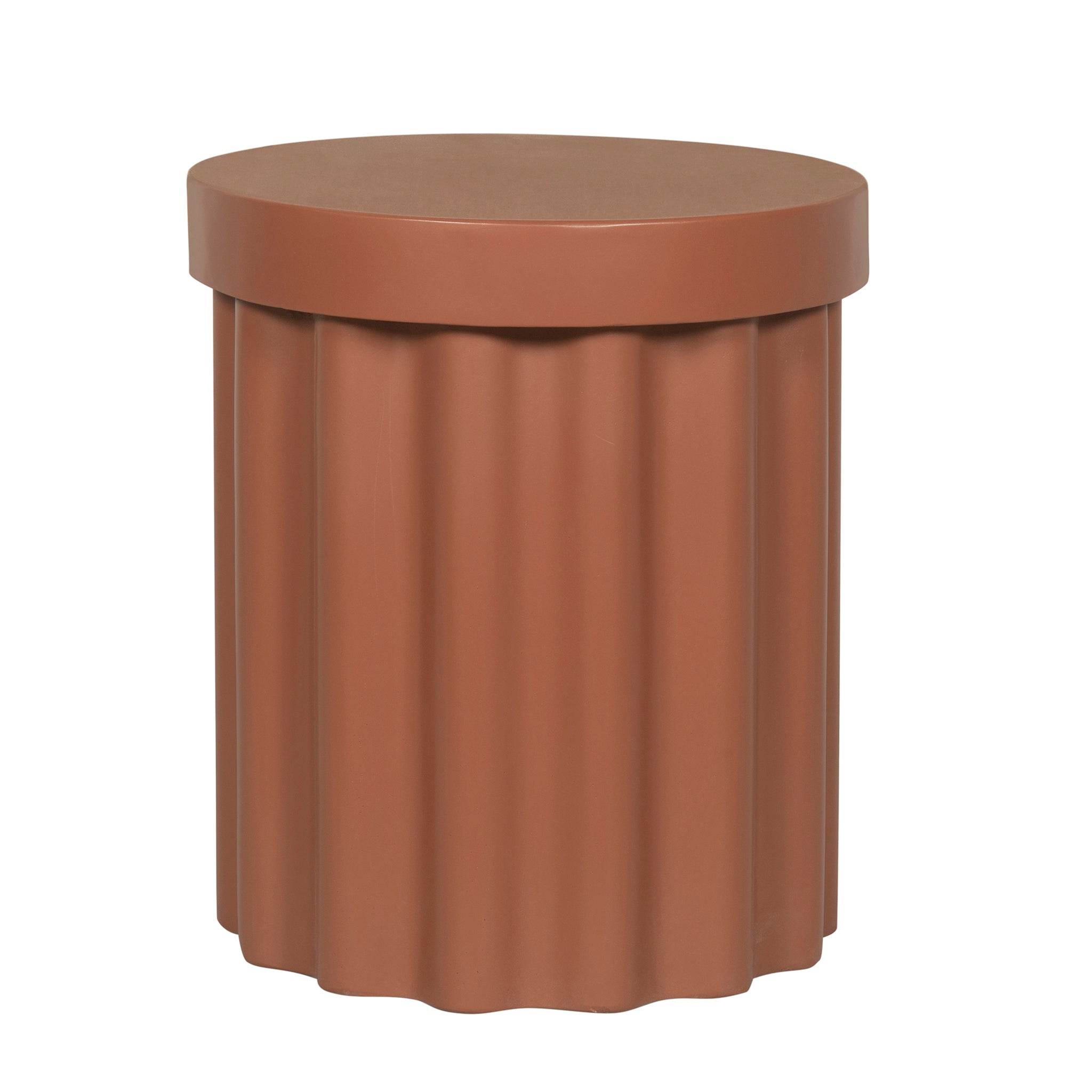 CST12291-CO 40cm Concrete Side Table - Terracotta