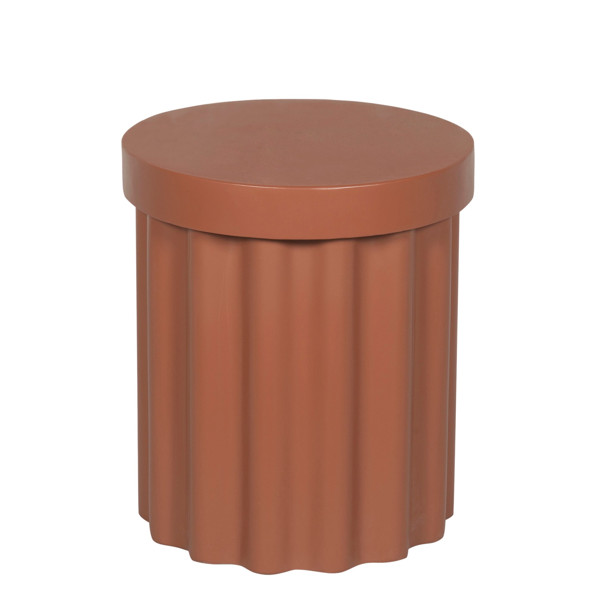 CST12291-CO 40cm Concrete Side Table - Terracotta