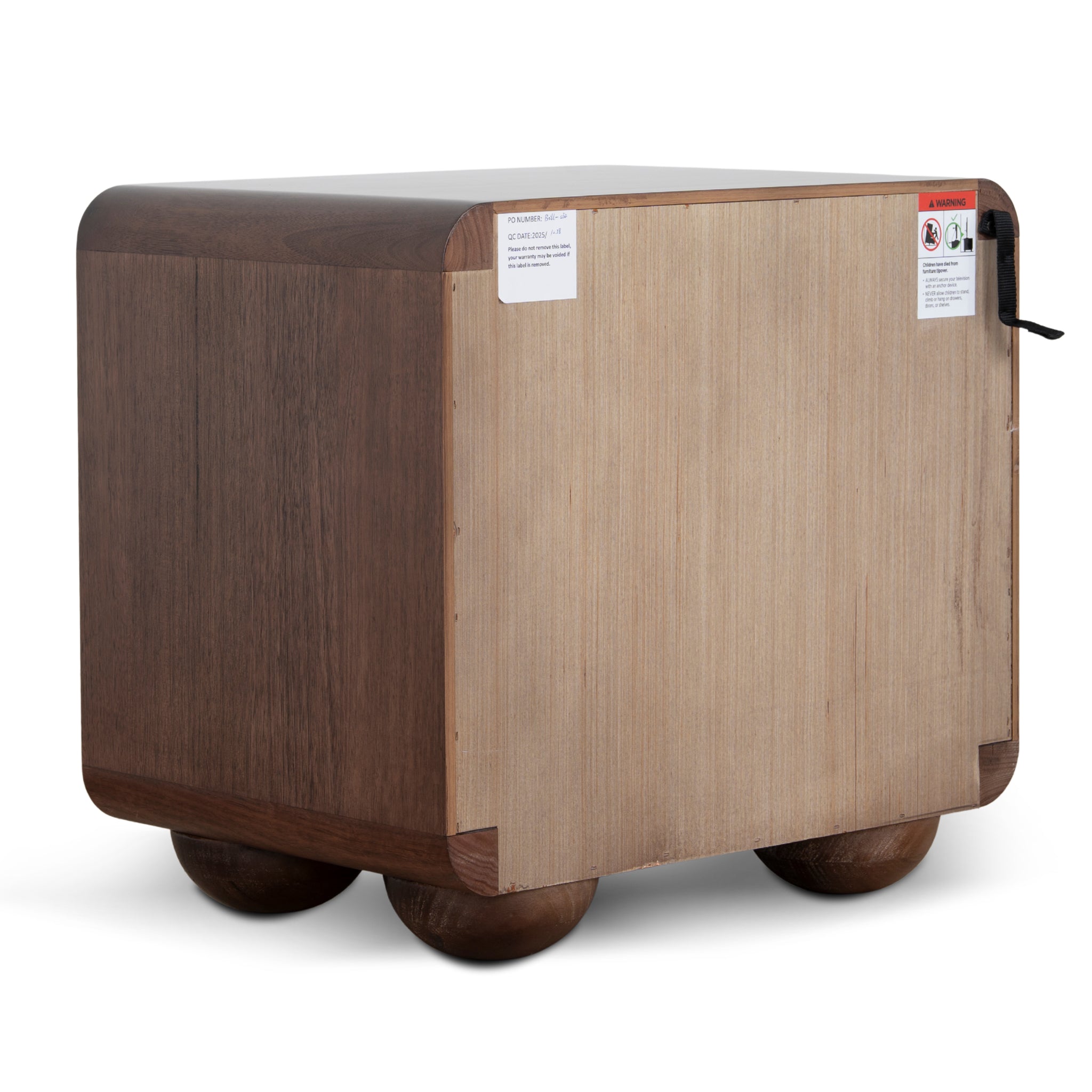 CST12352-AW 56cm Bedside Table - Walnut