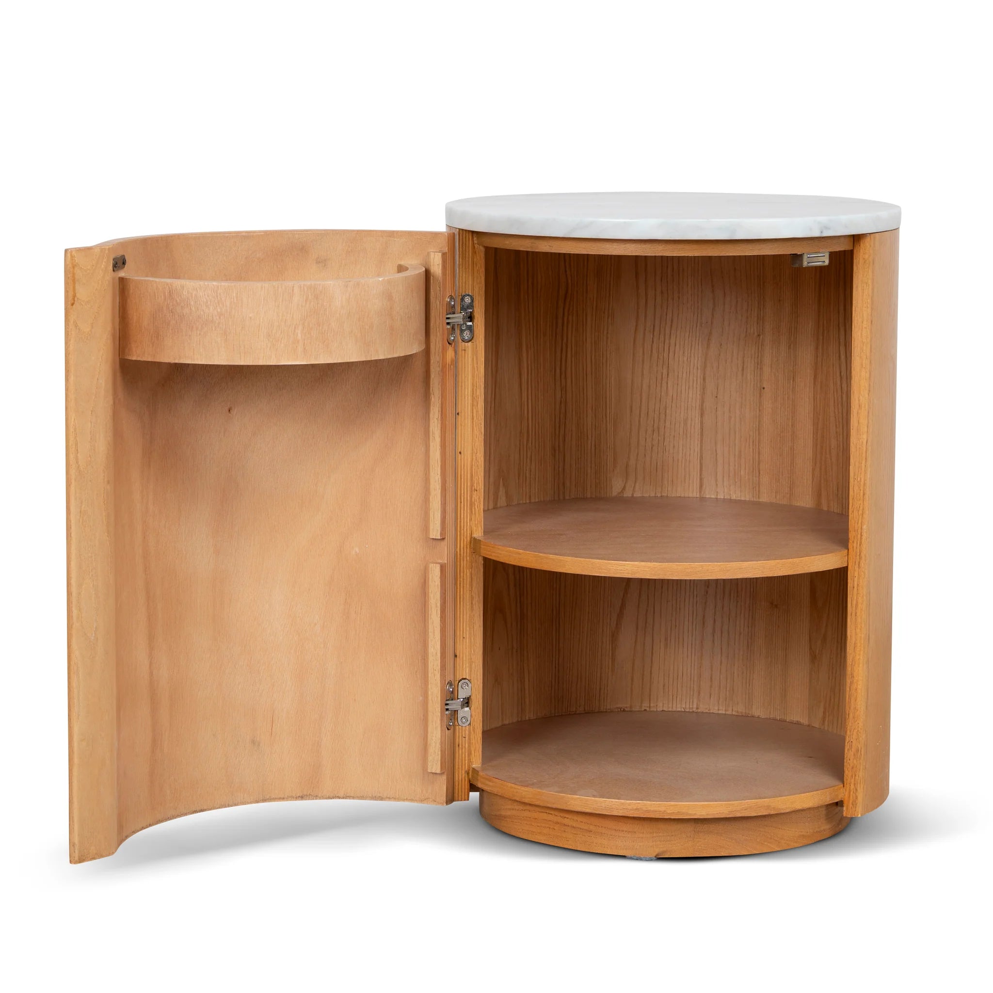 Kilara Round Bedside Table - Natural