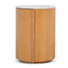 Showcasing Kilara Round Bedside Table - Natural ST12355-NI Bedside Table by Calibre Furniturs
