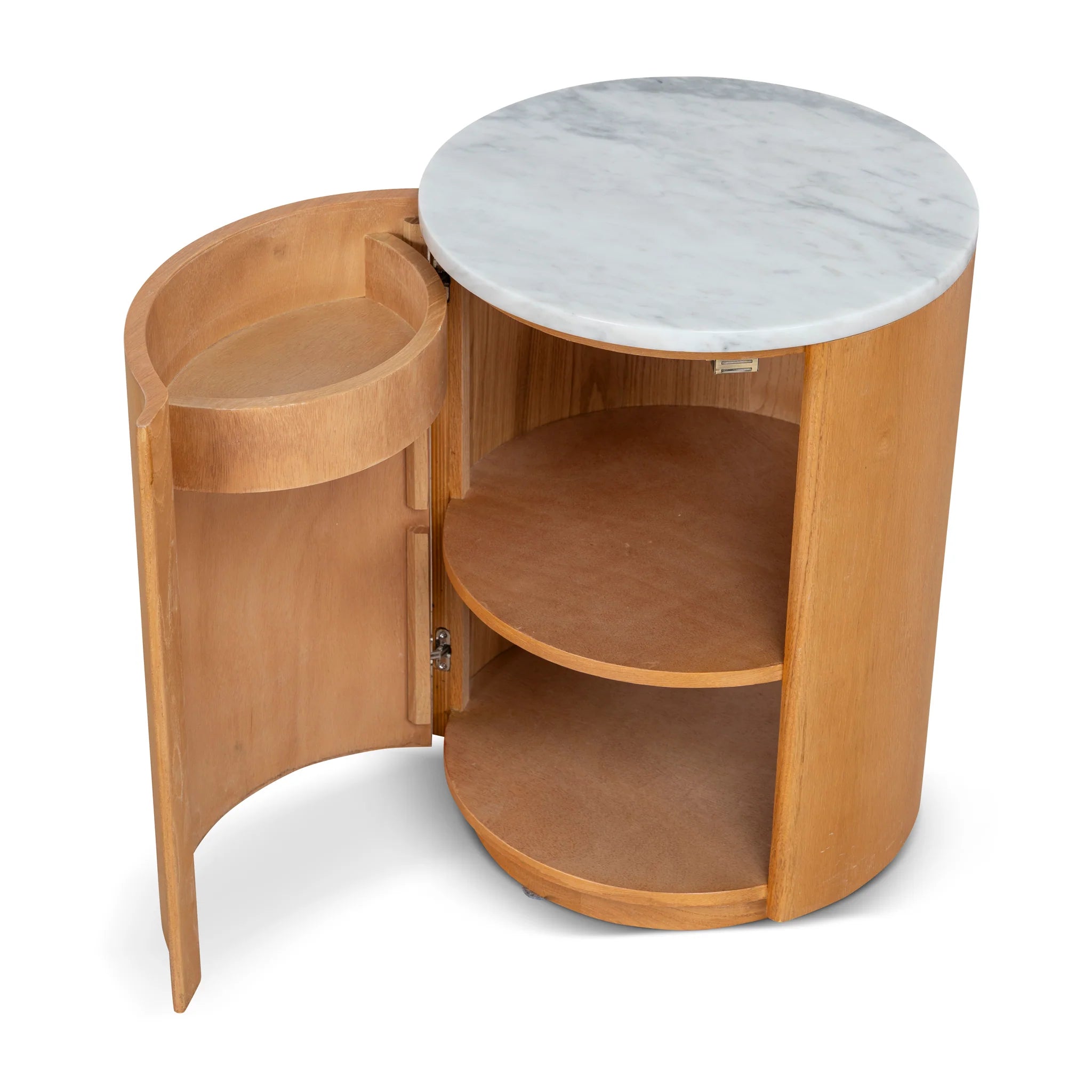 Kilara Round Bedside Table - Natural