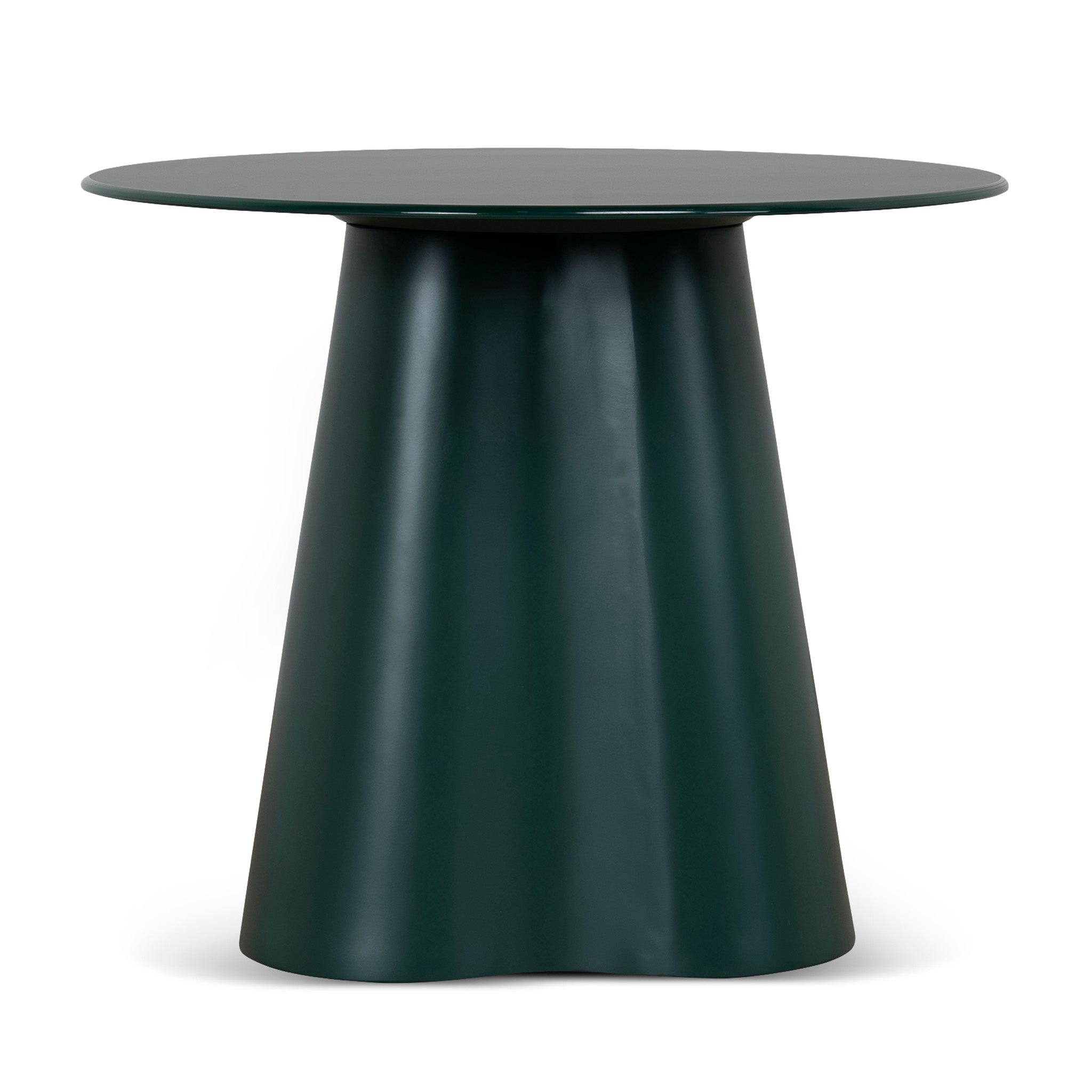 CST12459-CI 60cm Round Tempered Glass Side Table - Green