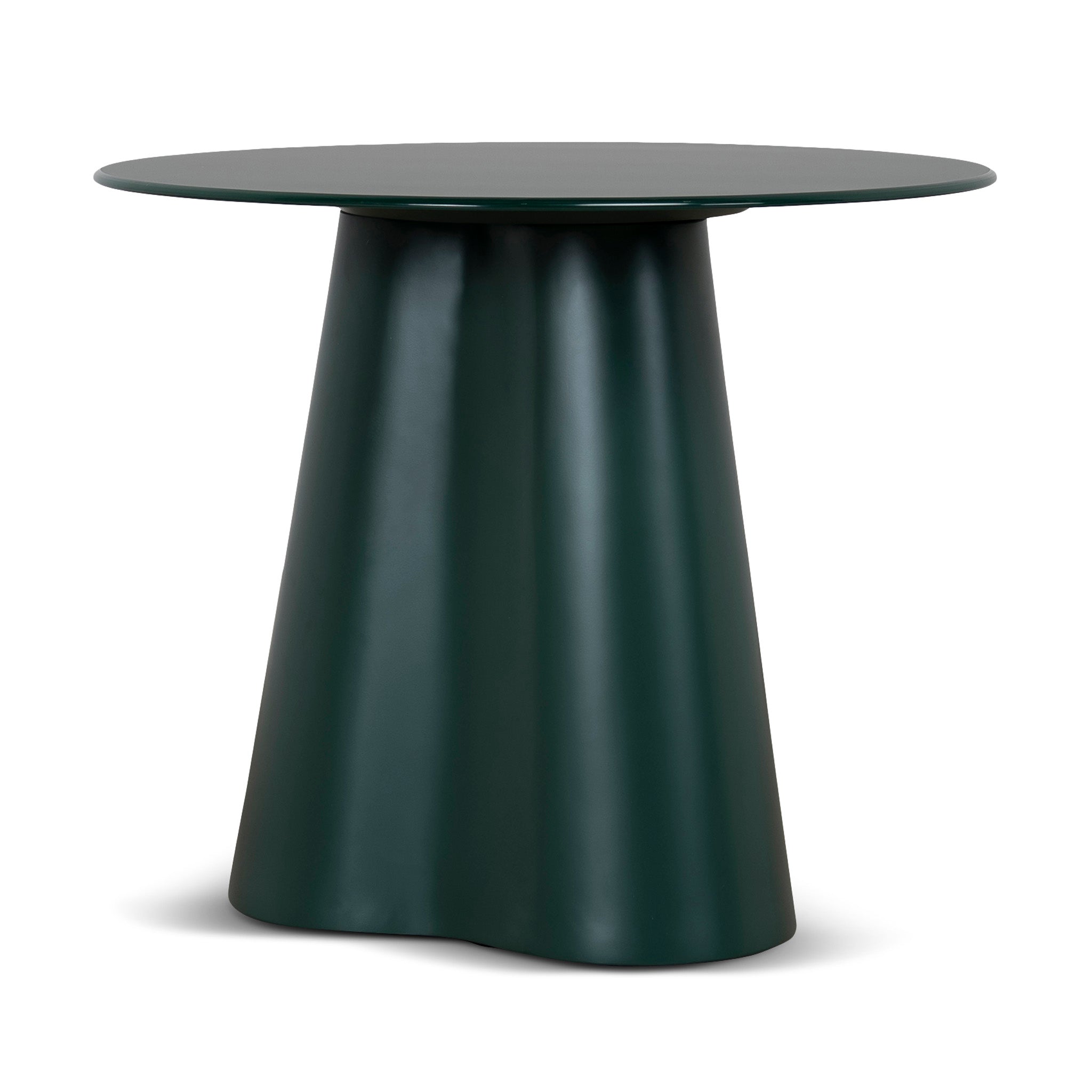 CST12459-CI 60cm Round Tempered Glass Side Table - Green