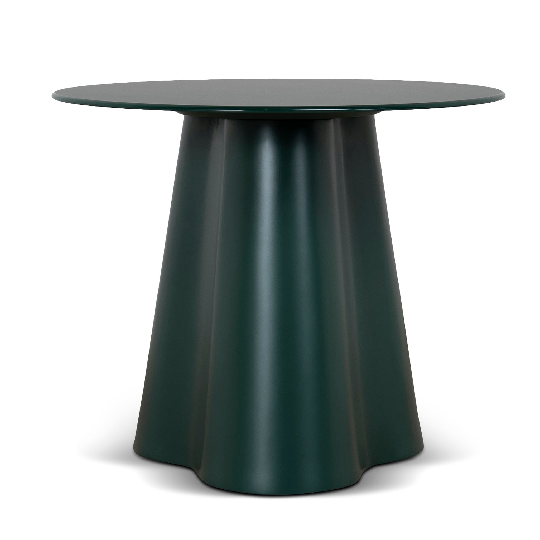 CST12459-CI 60cm Round Tempered Glass Side Table - Green