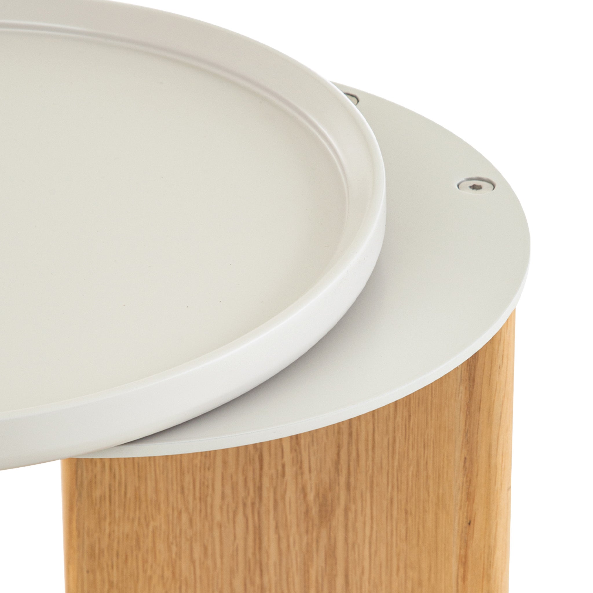 39.8cm Natural Side Table - Warm Grey - image 6