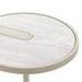 39.8cm Beige Glass Side Table - Warm Grey - image 7