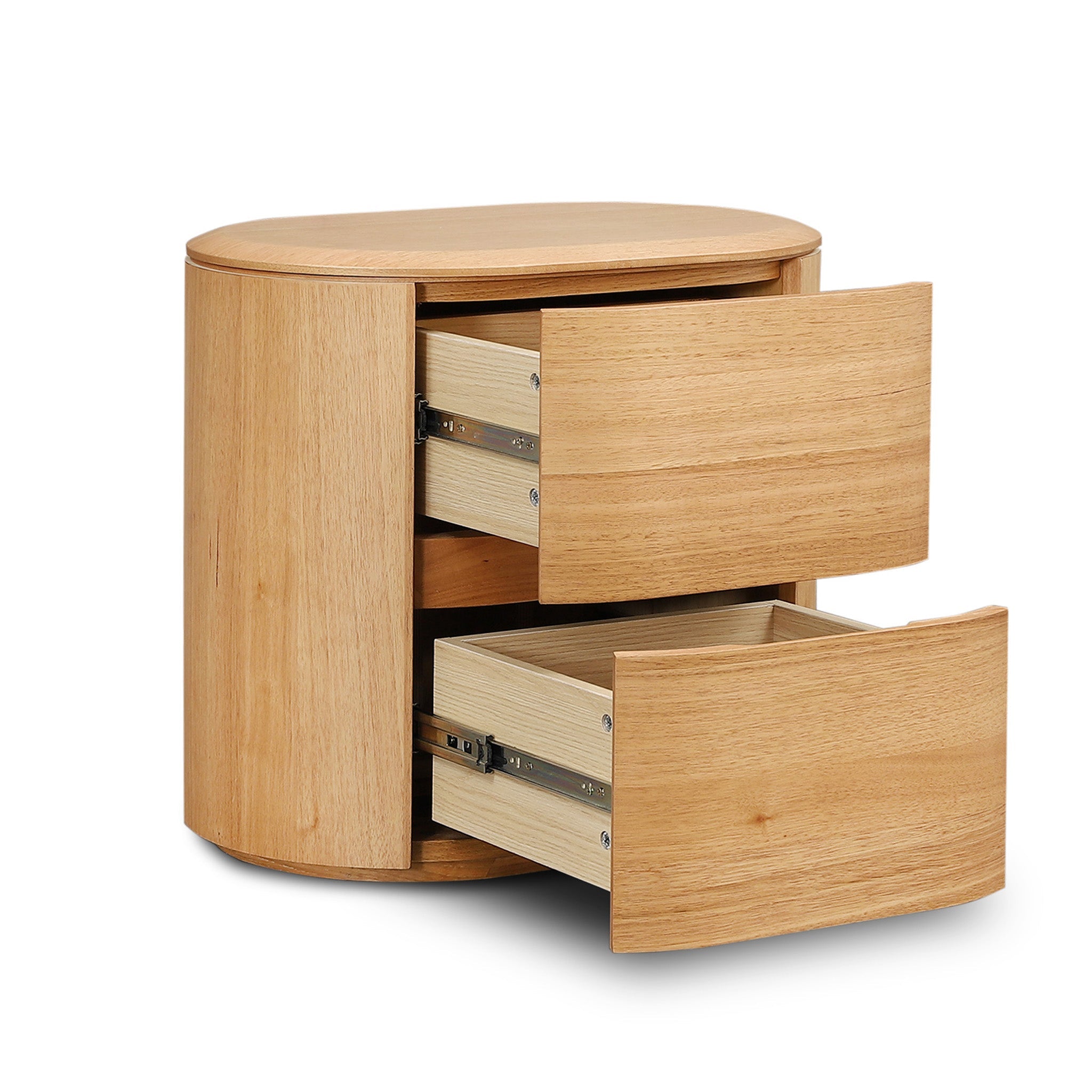 CST12640-MA 60cm Tassie Oak Bedside Table - Natural