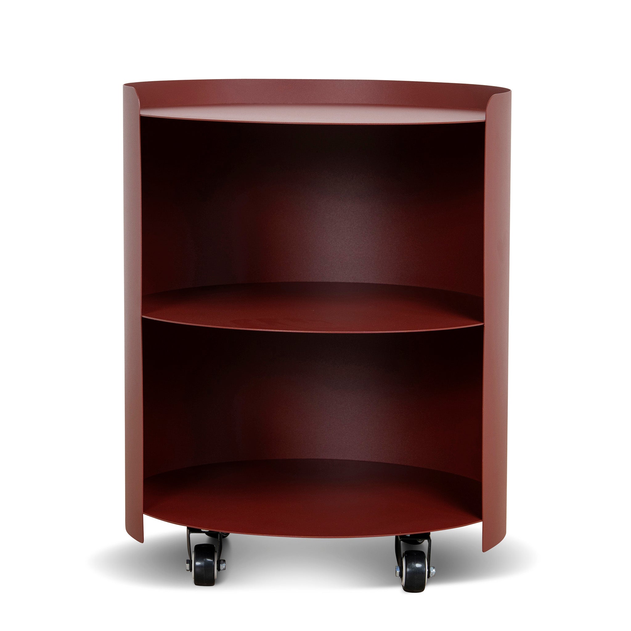 CST12706-BC 37cm Round Side Table - Burgundy Red