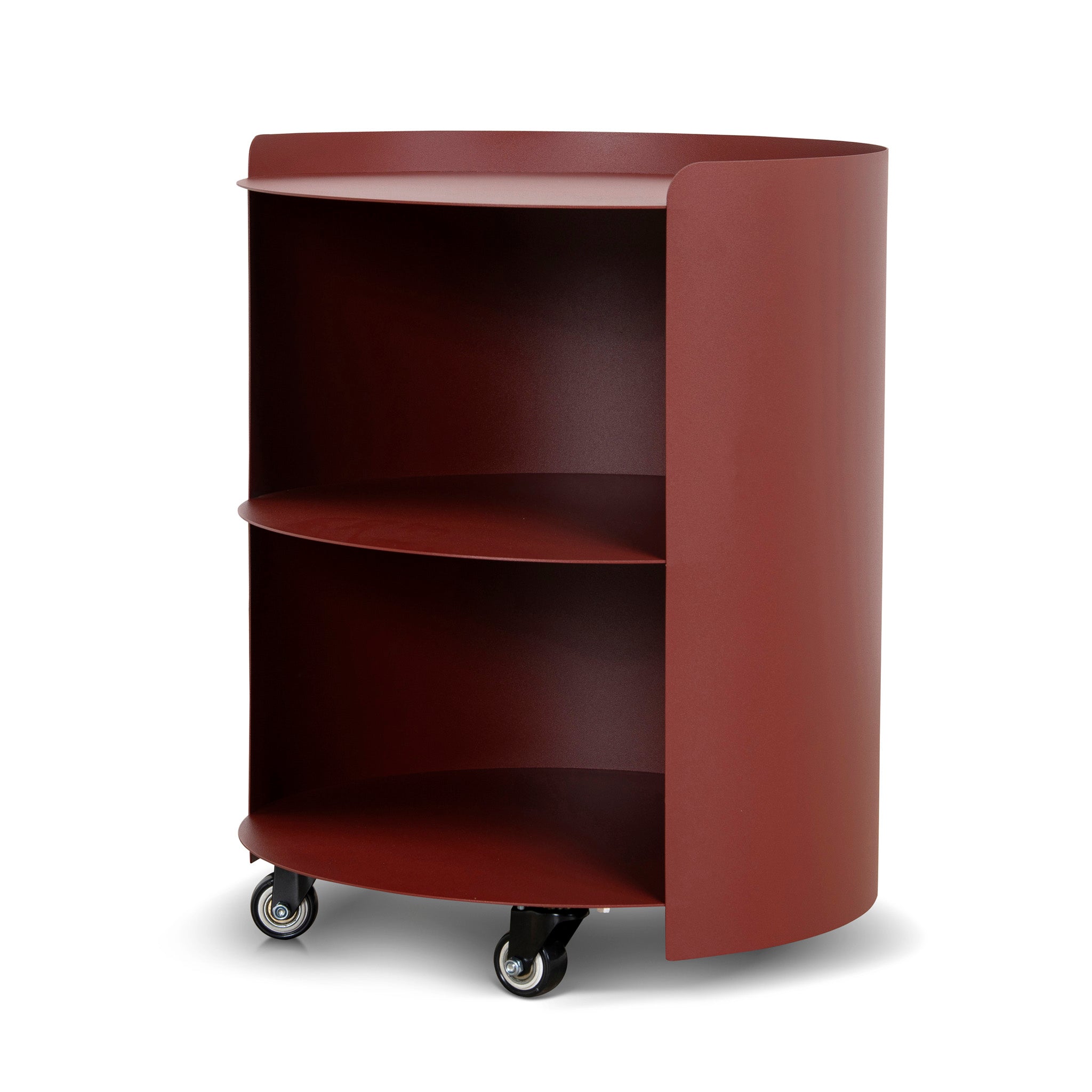 CST12706-BC 37cm Round Side Table - Burgundy Red