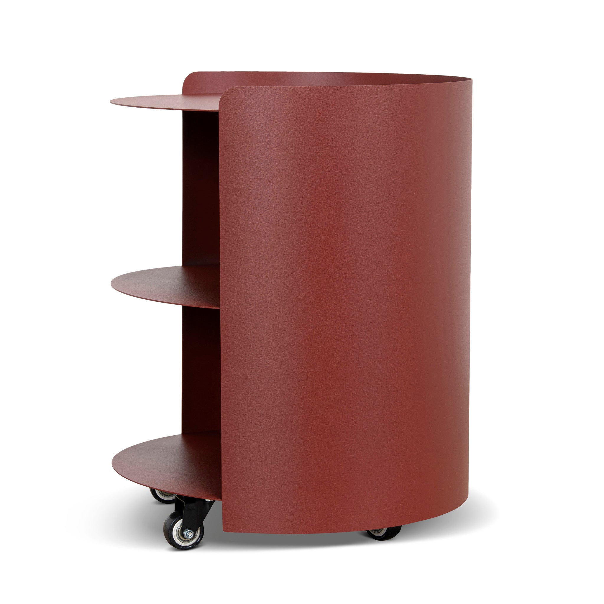 CST12706-BC 37cm Round Side Table - Burgundy Red