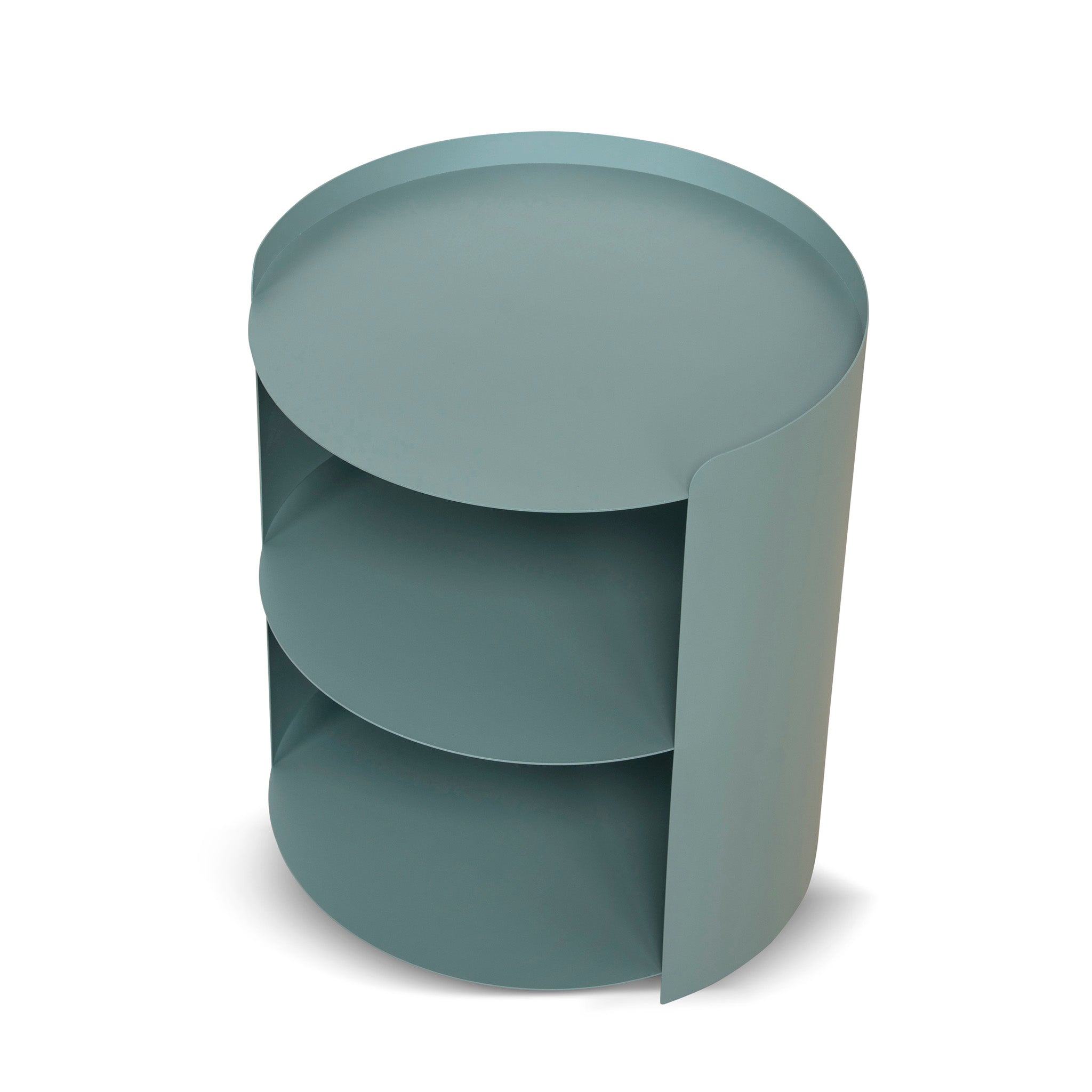 CST12707-BC 37cm Round Side Table - Sage Green