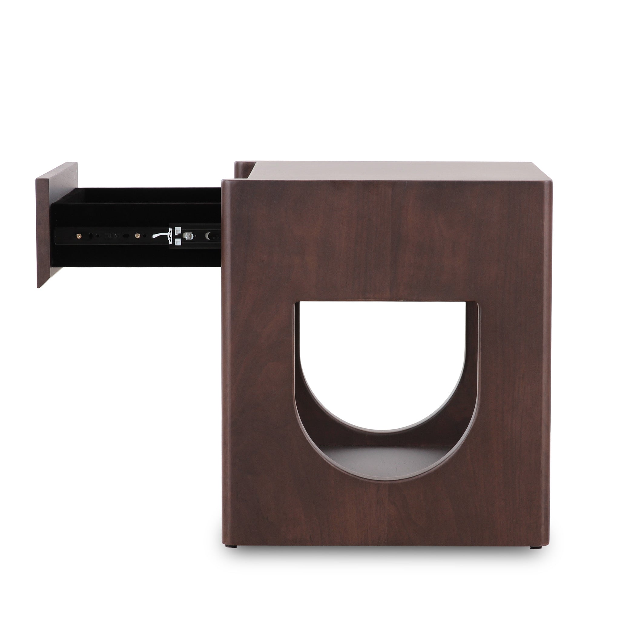 50cm Side Table - Walnut