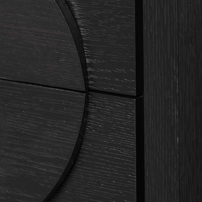 Bedside Table - Textured Espresso Black